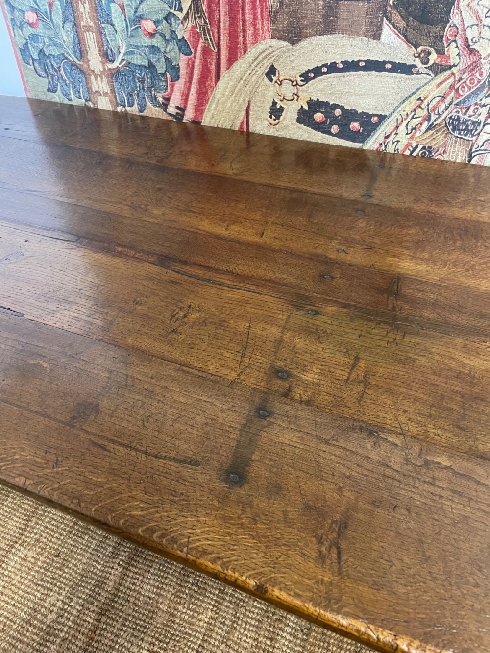 19th century oak farmhouse table  View V