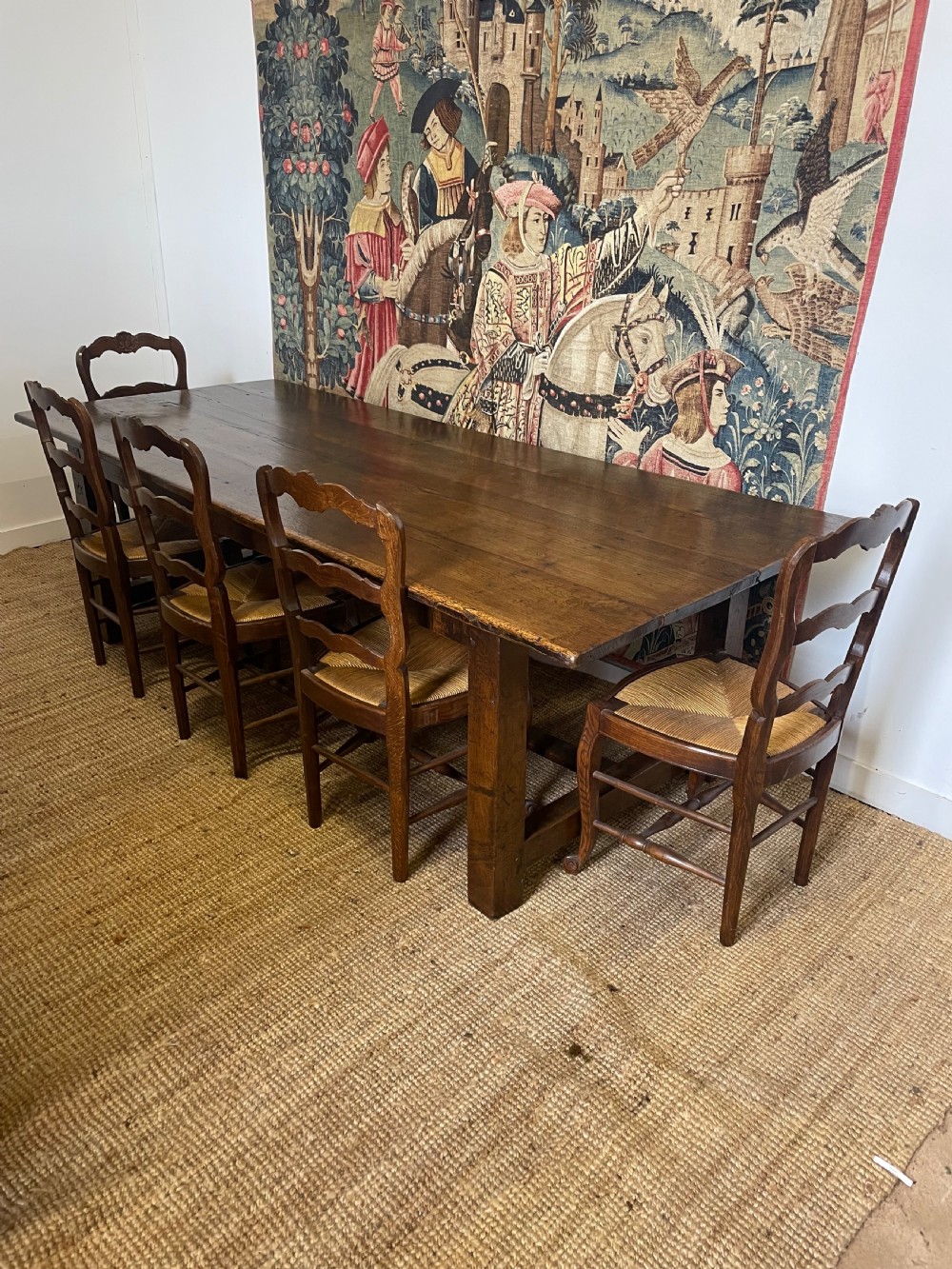 19th century oak farmhouse table  View XII