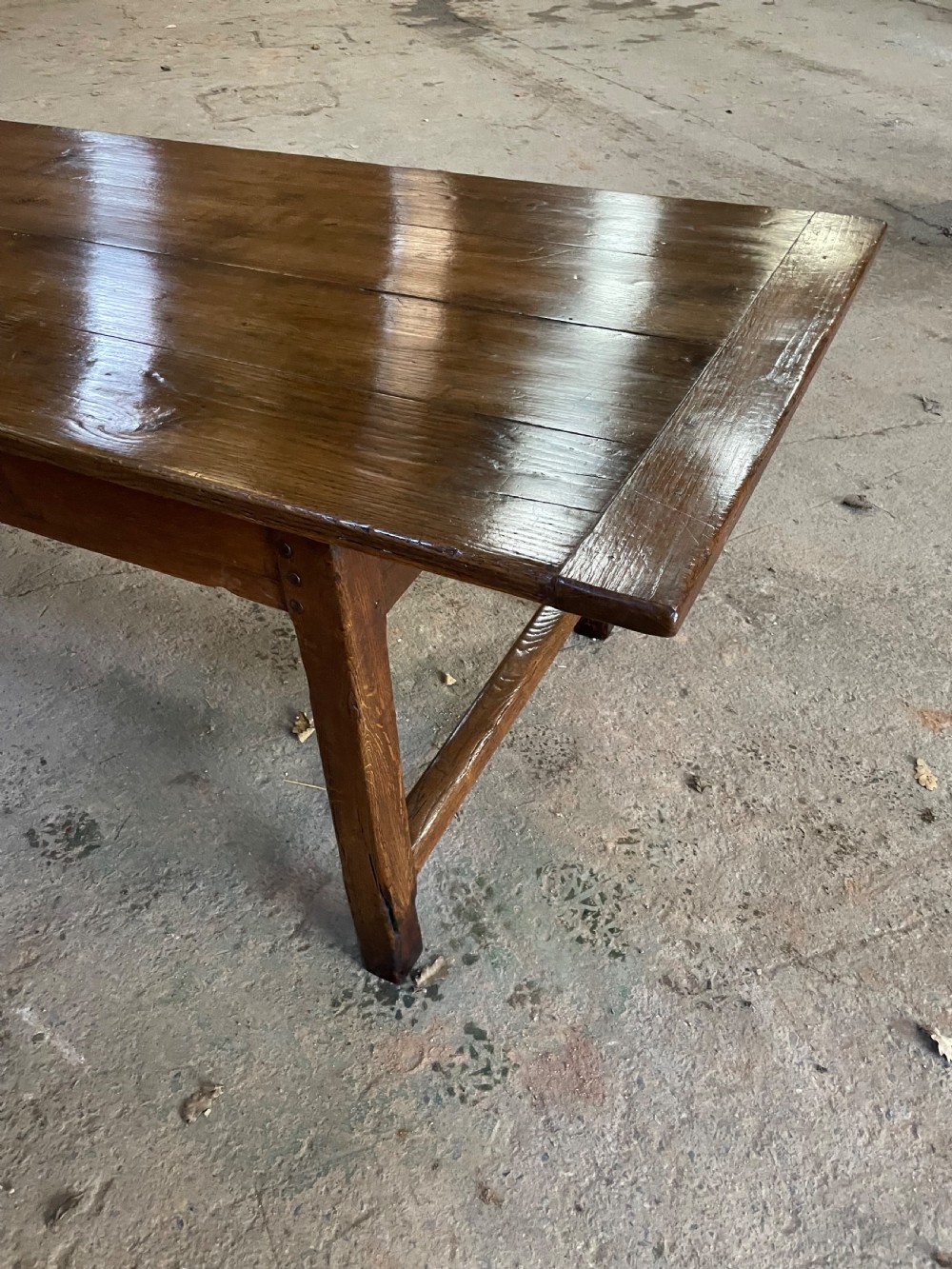 Very long oak farmhouse table 3.3 m View II