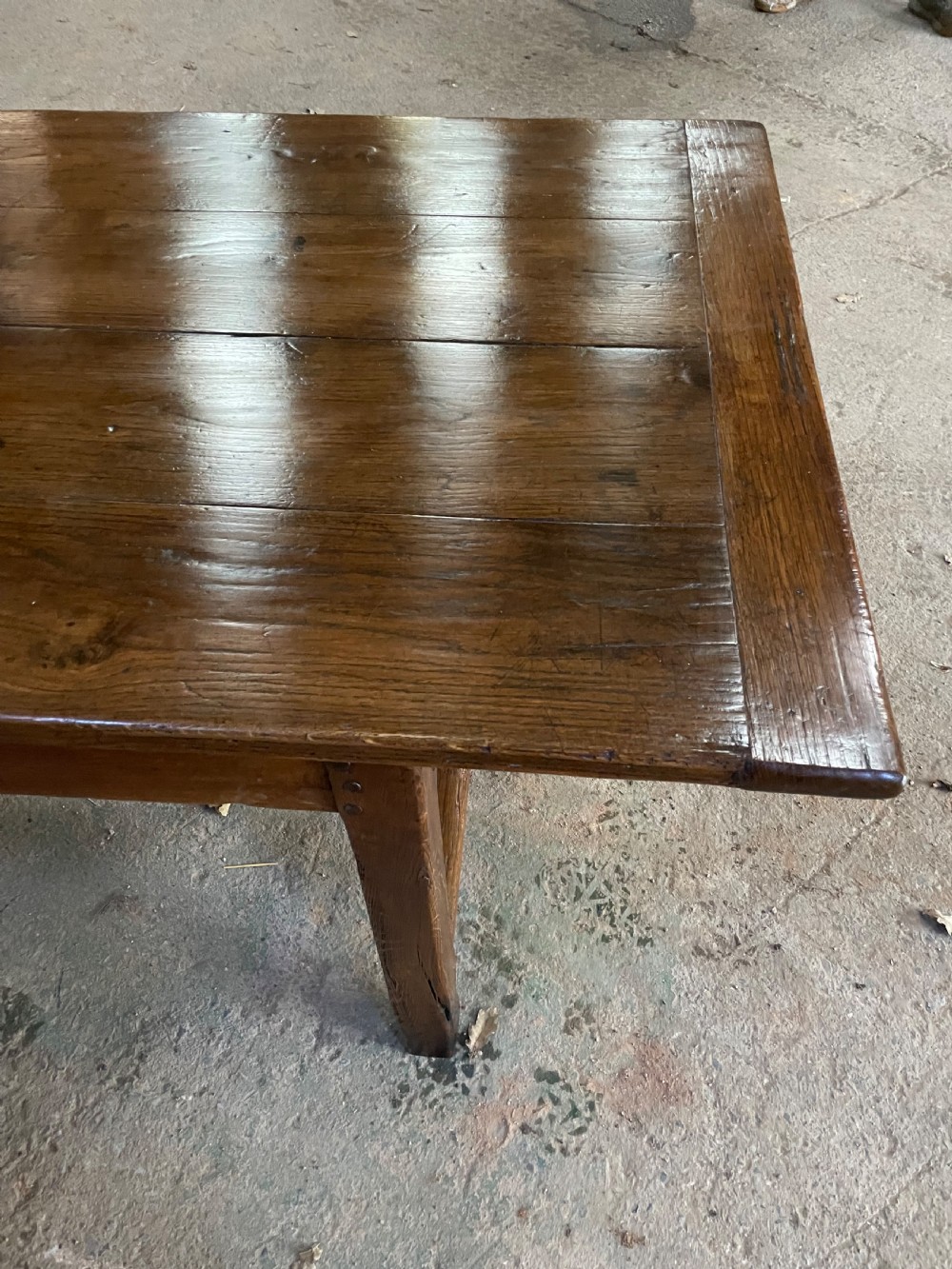 Very long oak farmhouse table 3.3 m View III
