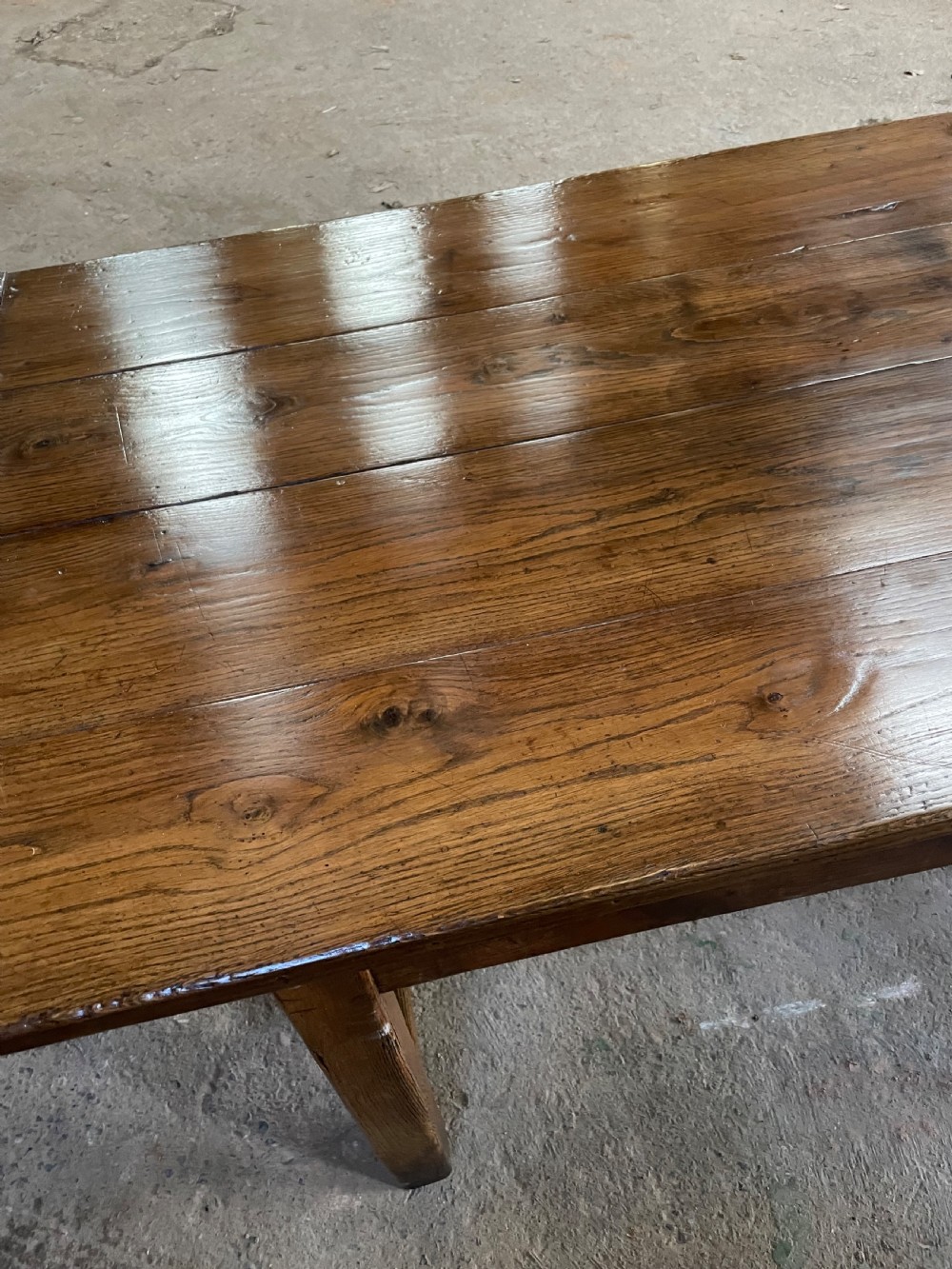 Very long oak farmhouse table 3.3 m View VIII