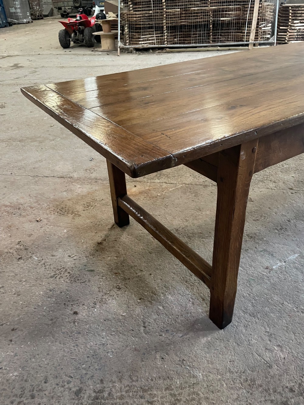 Very long oak farmhouse table 3.3 m View IX