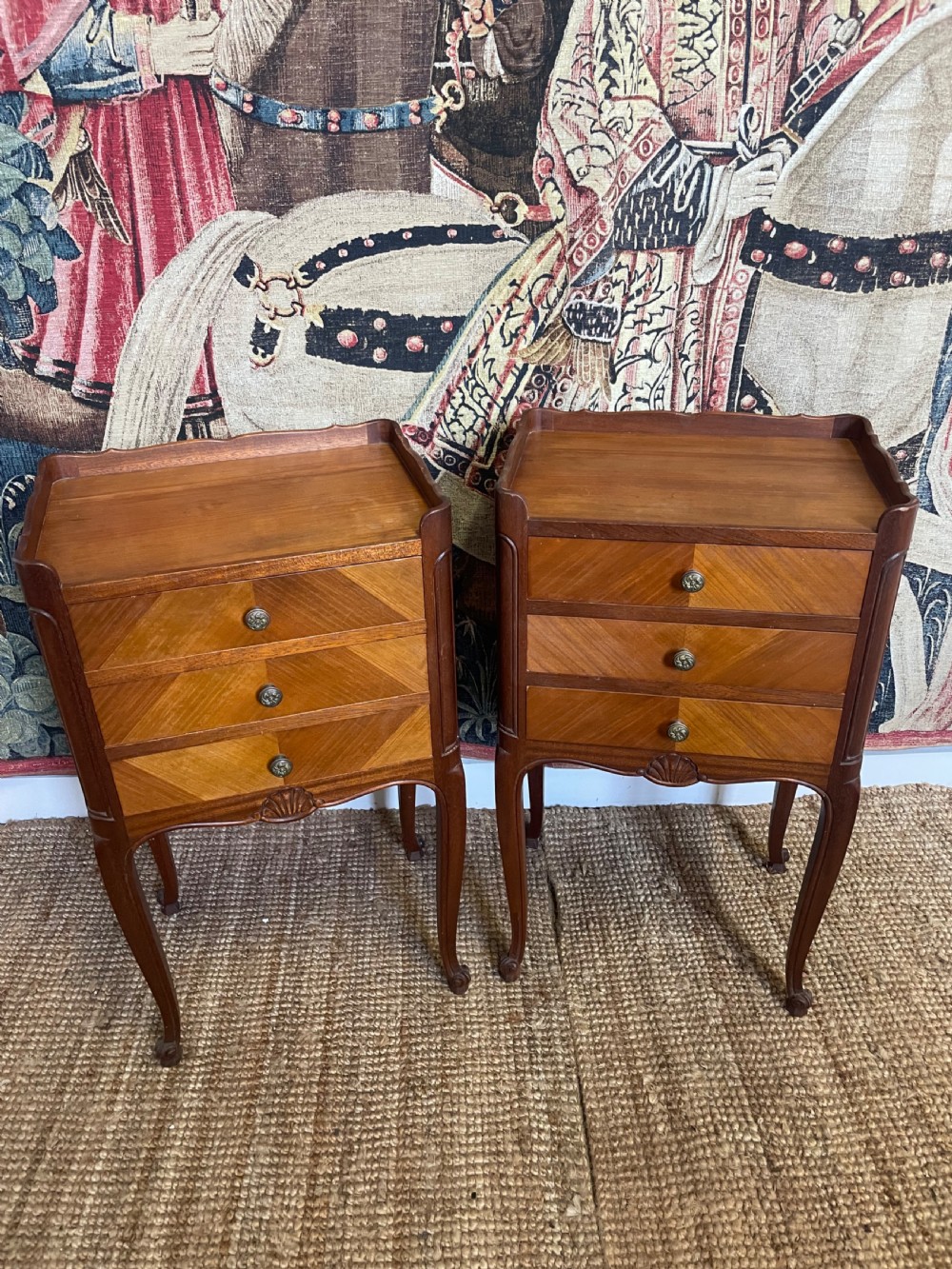 Pair of mahogany bedside cabinets 