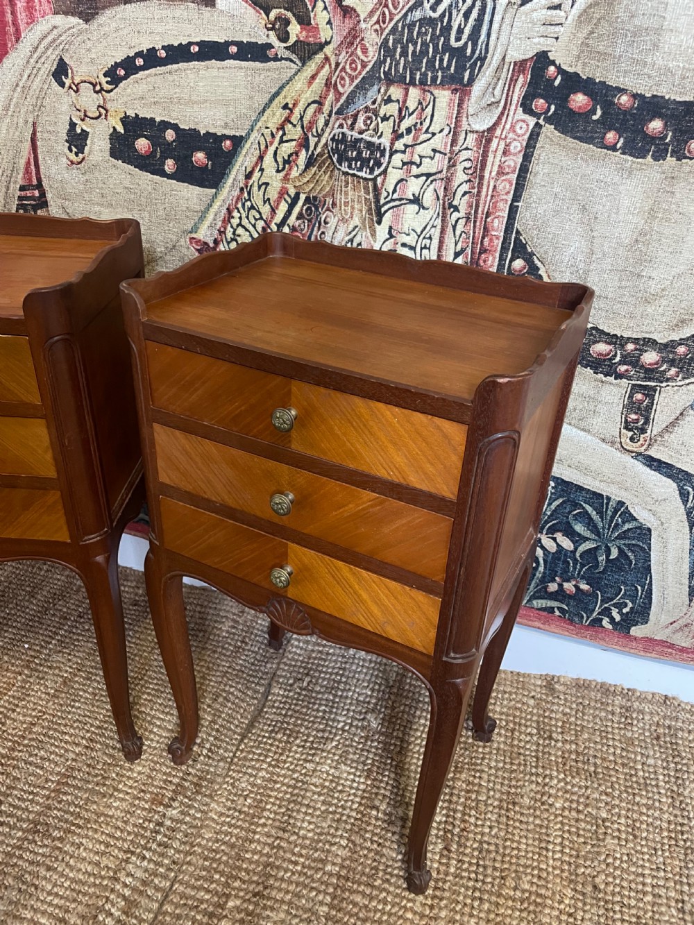 Pair of mahogany bedside cabinets  View II