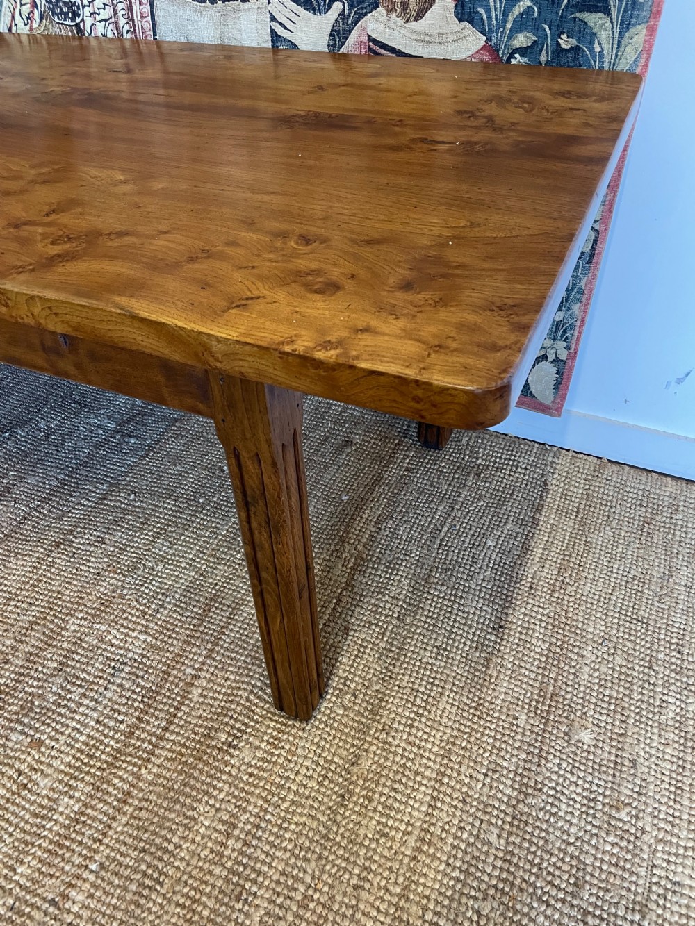 Elm farmhouse table  View II