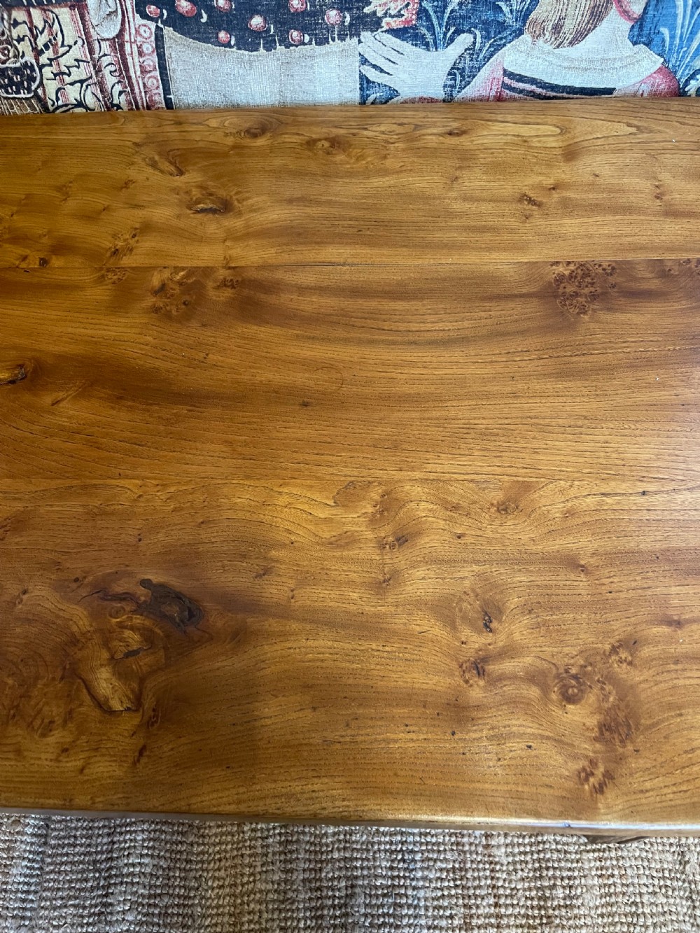 Elm farmhouse table  View V