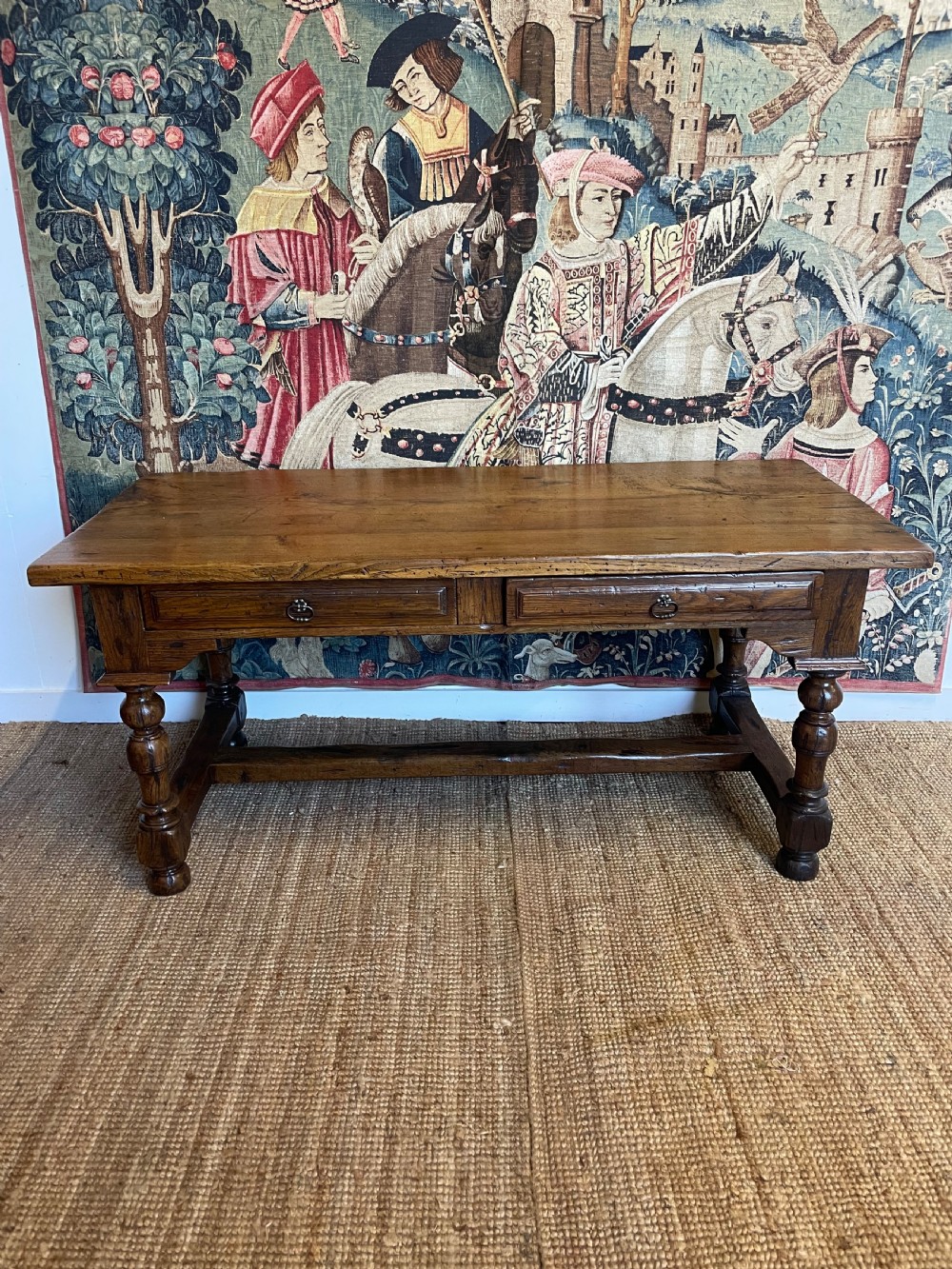 Oak console table / serving table 