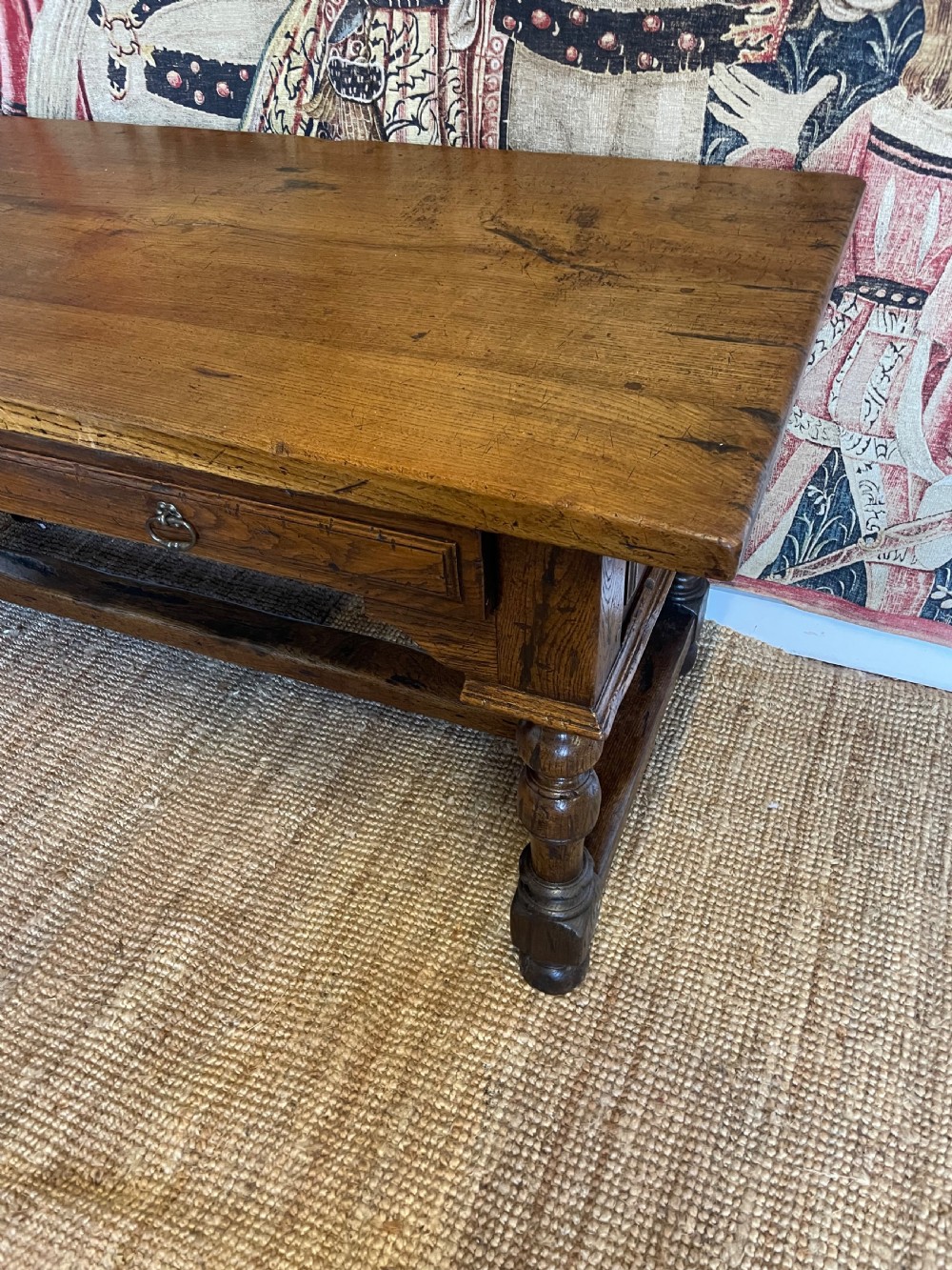 Oak console table / serving table  View II