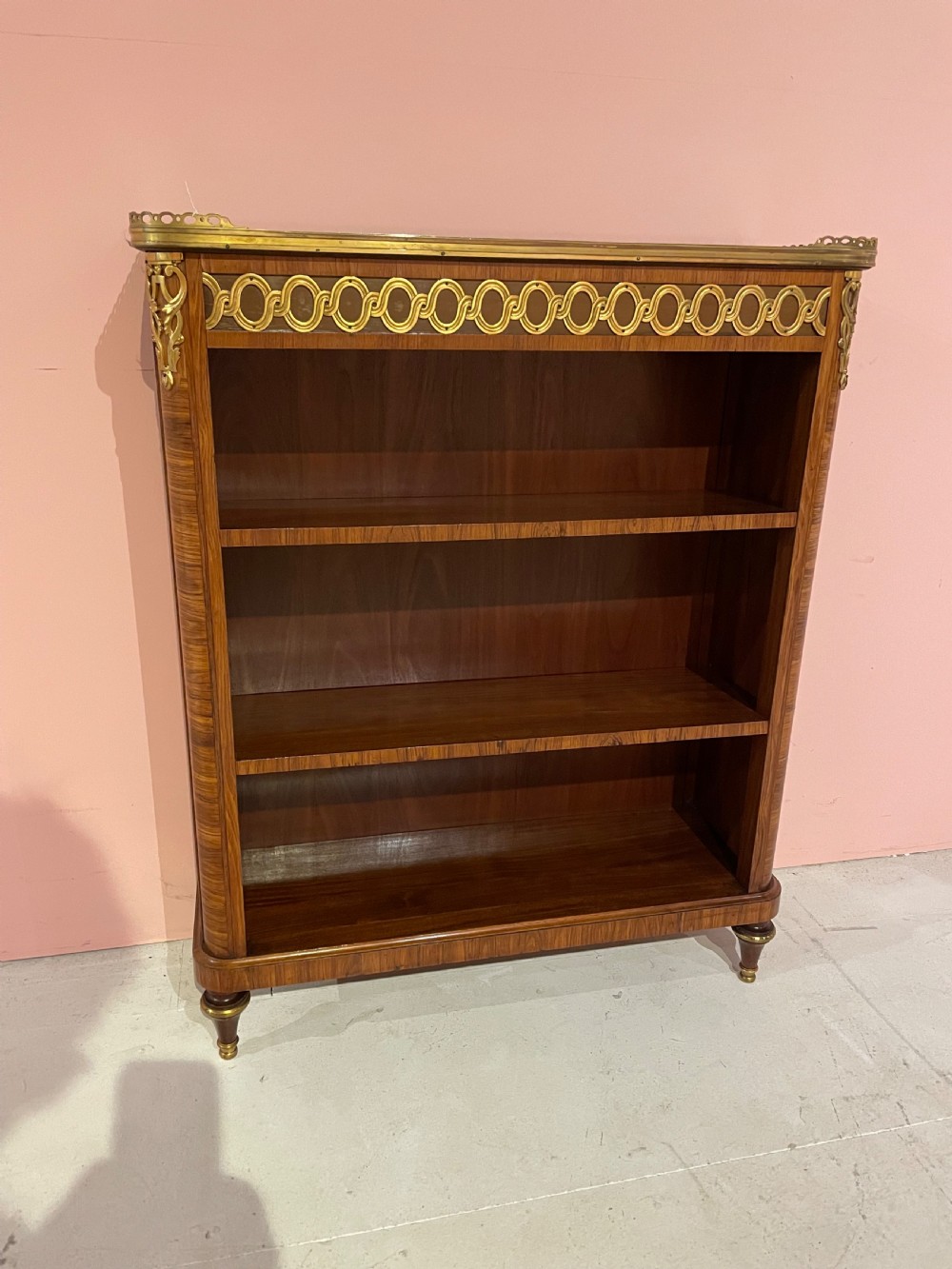 Napoleon III kingwood open bookcase 