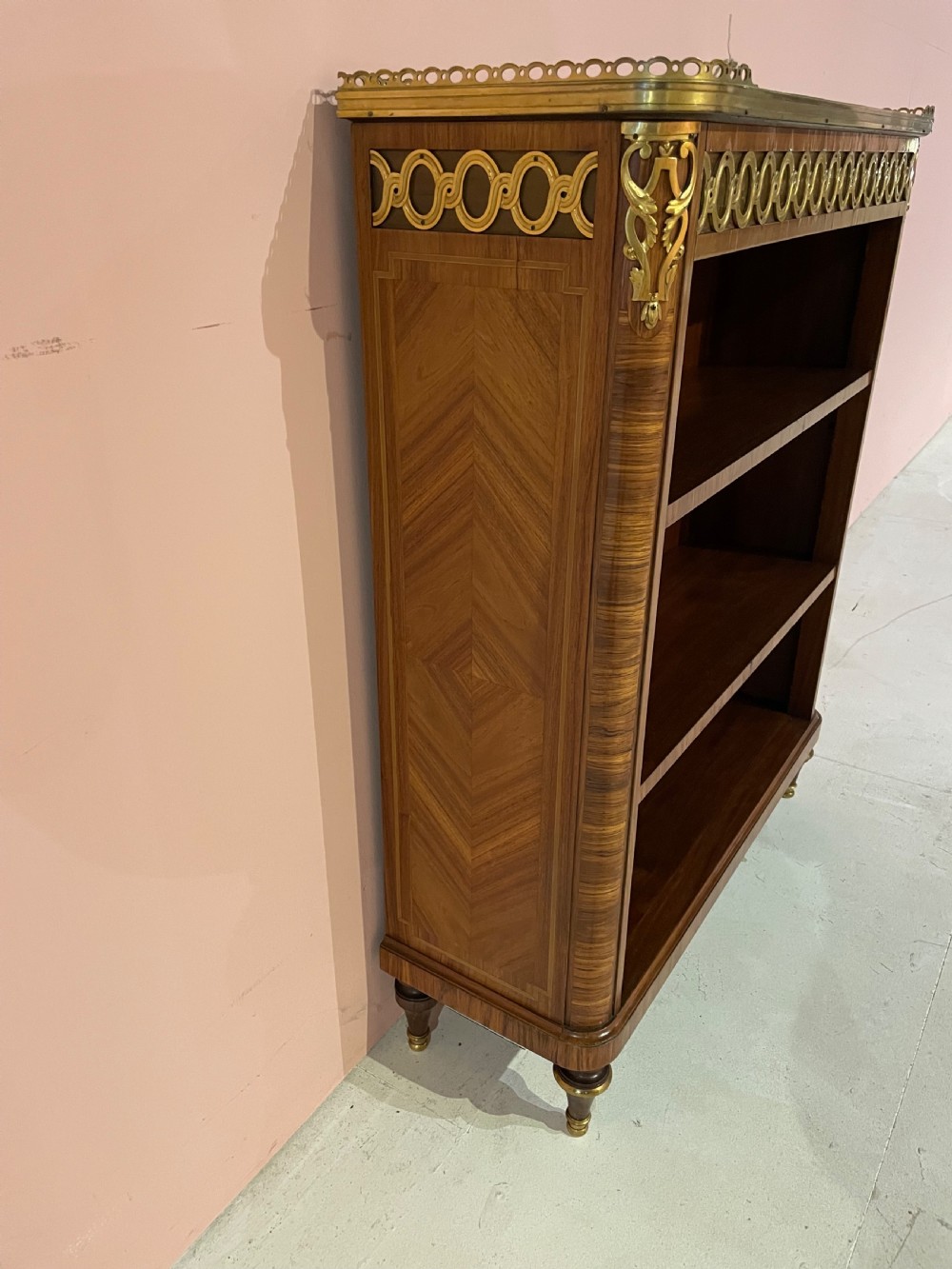 Napoleon III kingwood open bookcase  View II