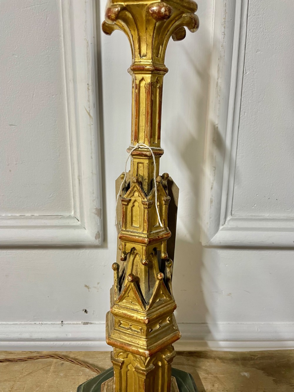 19th century gilded table lamp  View III