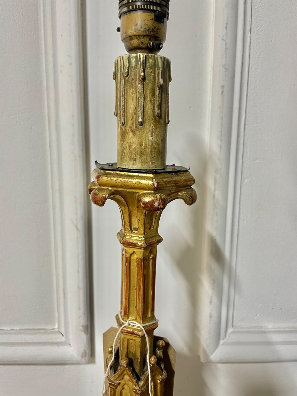 19th century gilded table lamp  View V