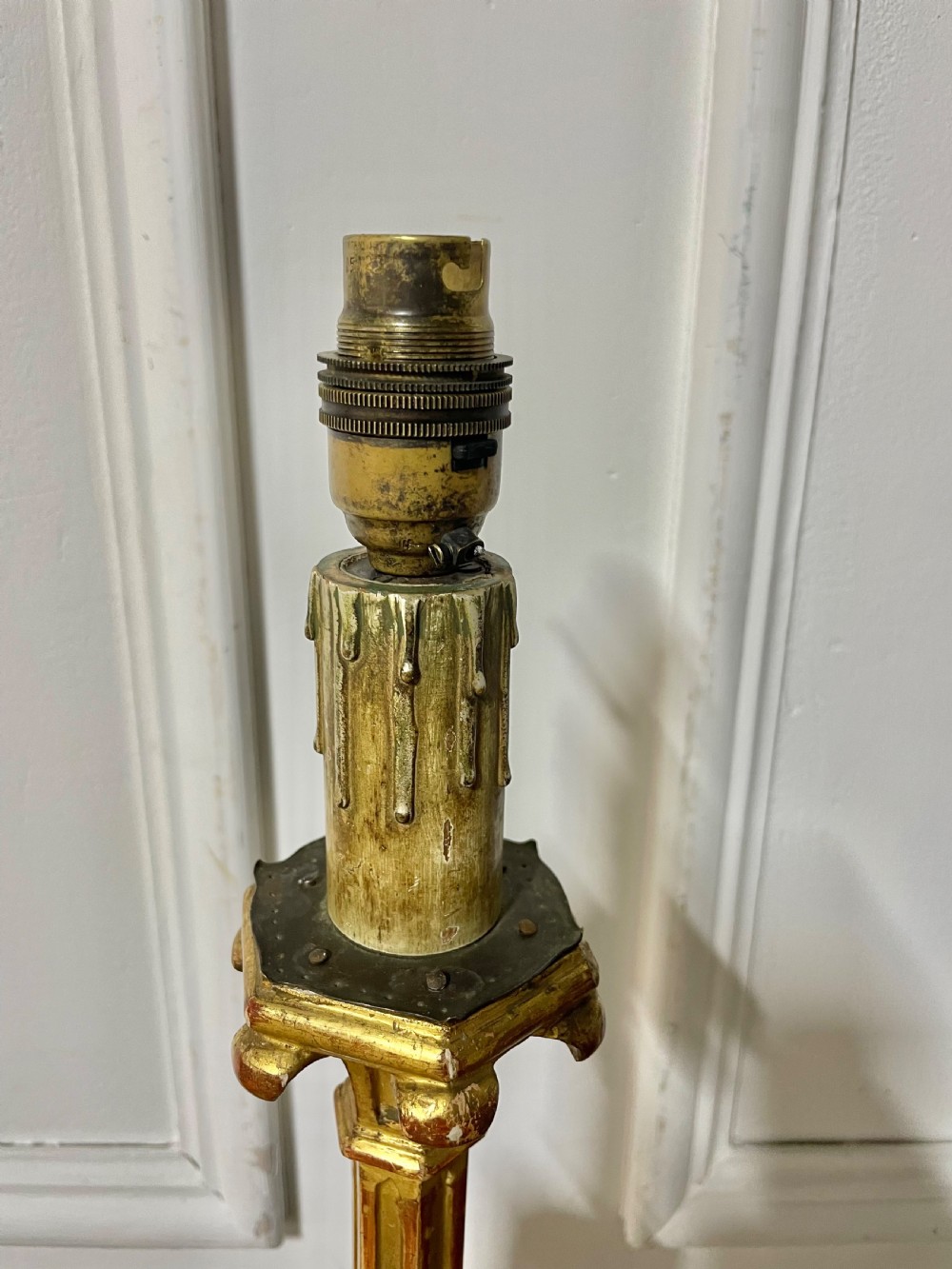 19th century gilded table lamp  View VI