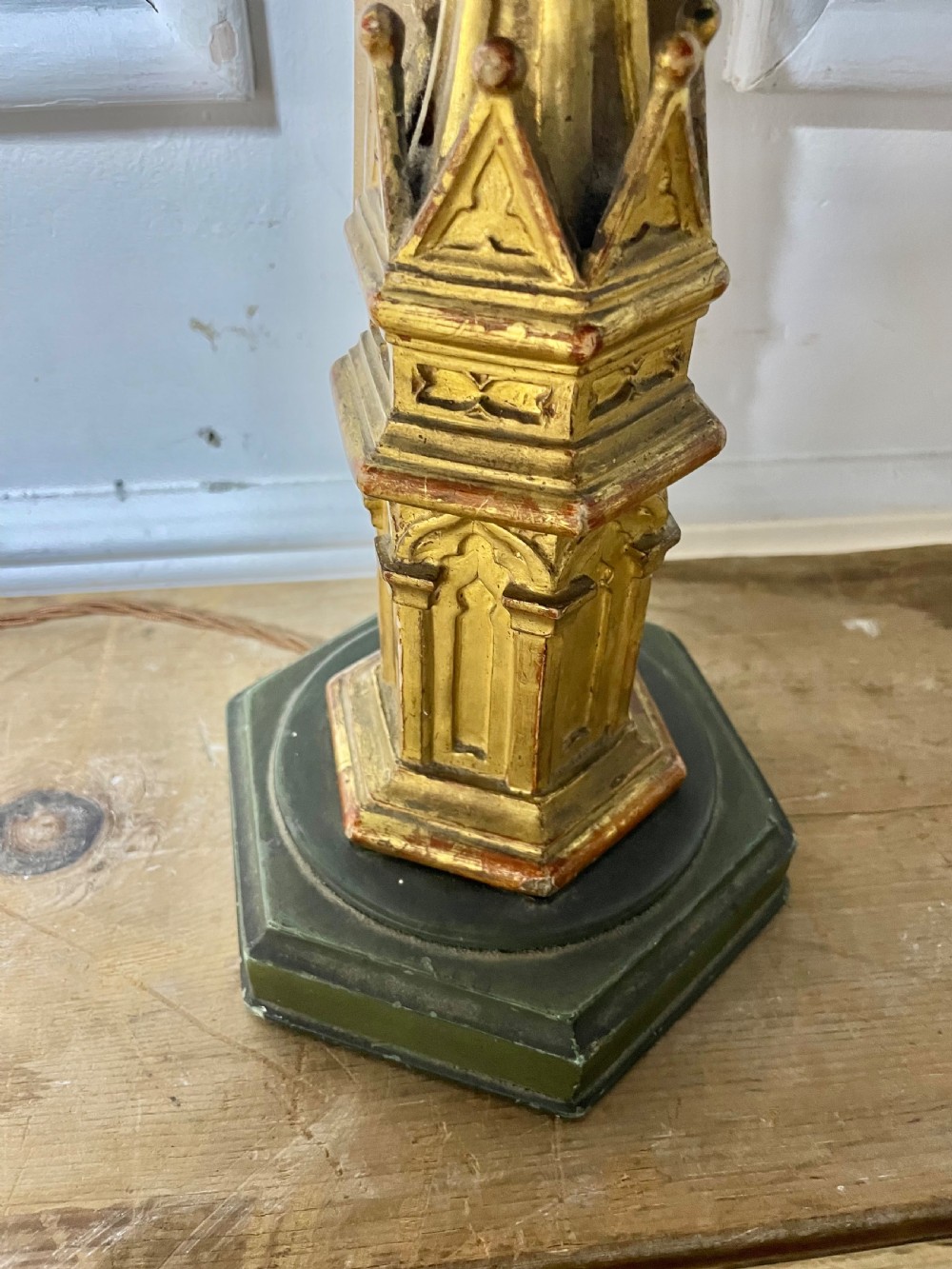 19th century gilded table lamp  View VII