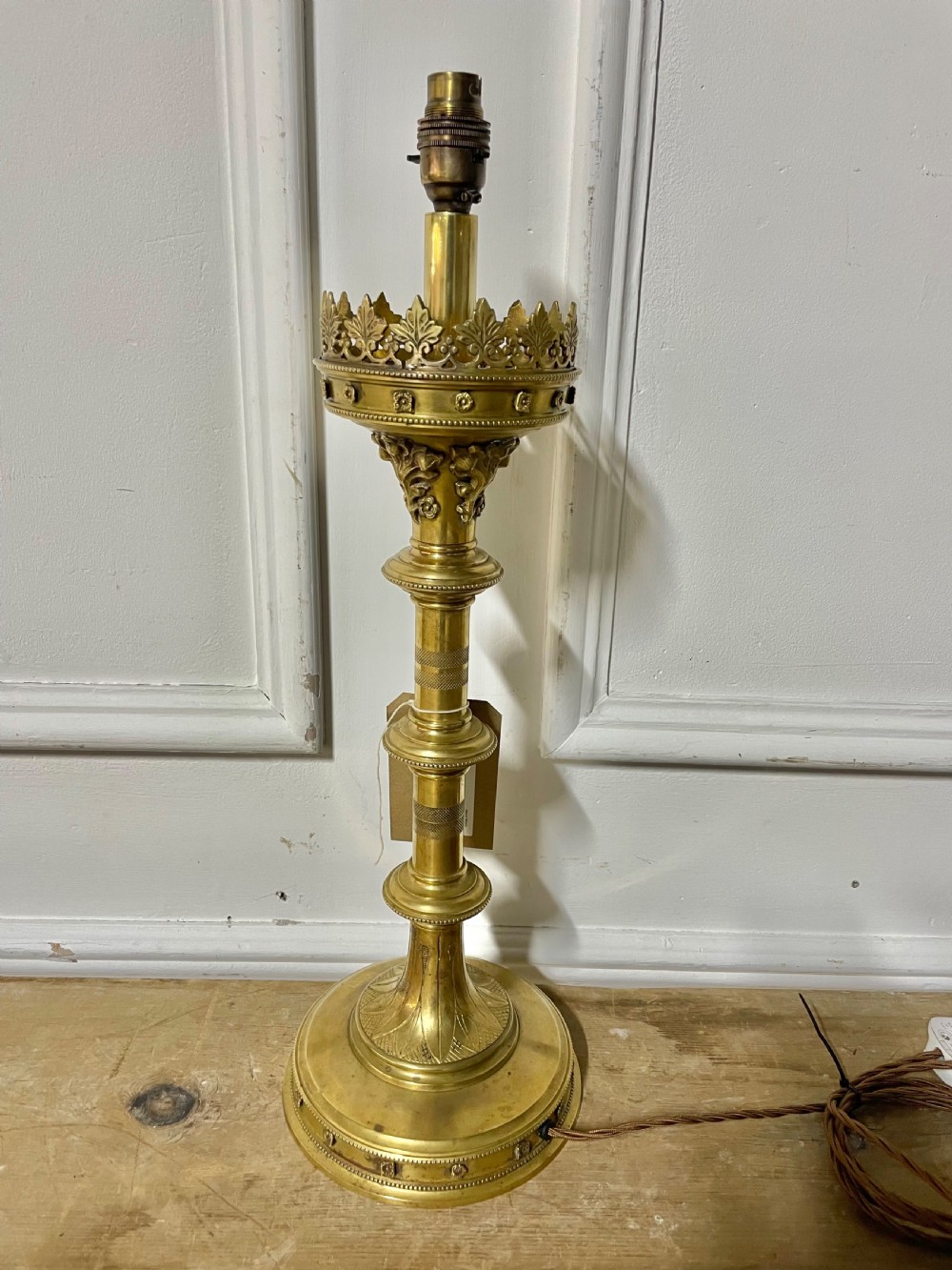 Early 20th century gothic style table lamp 