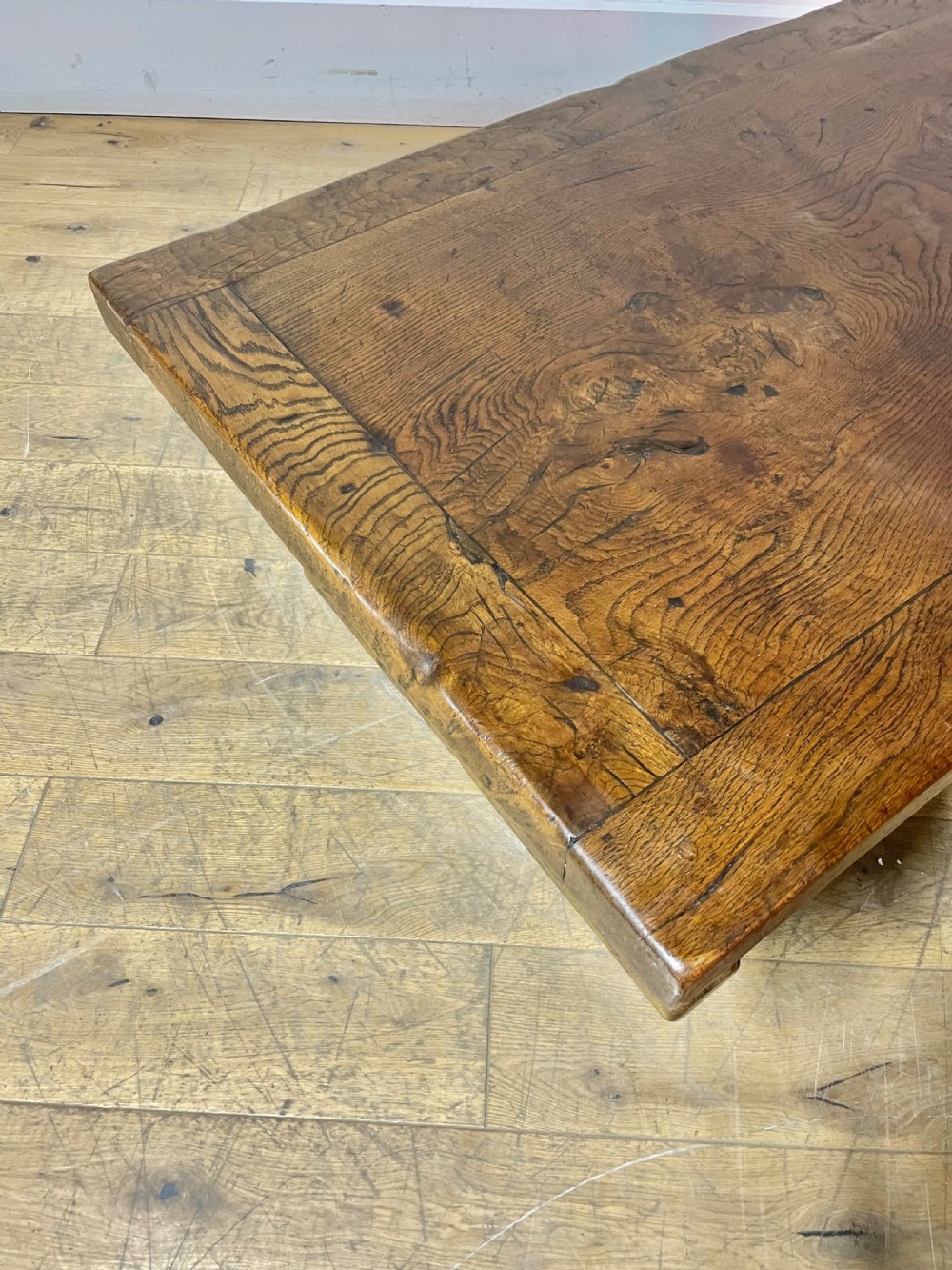 Refectory style oak coffee table  View IV