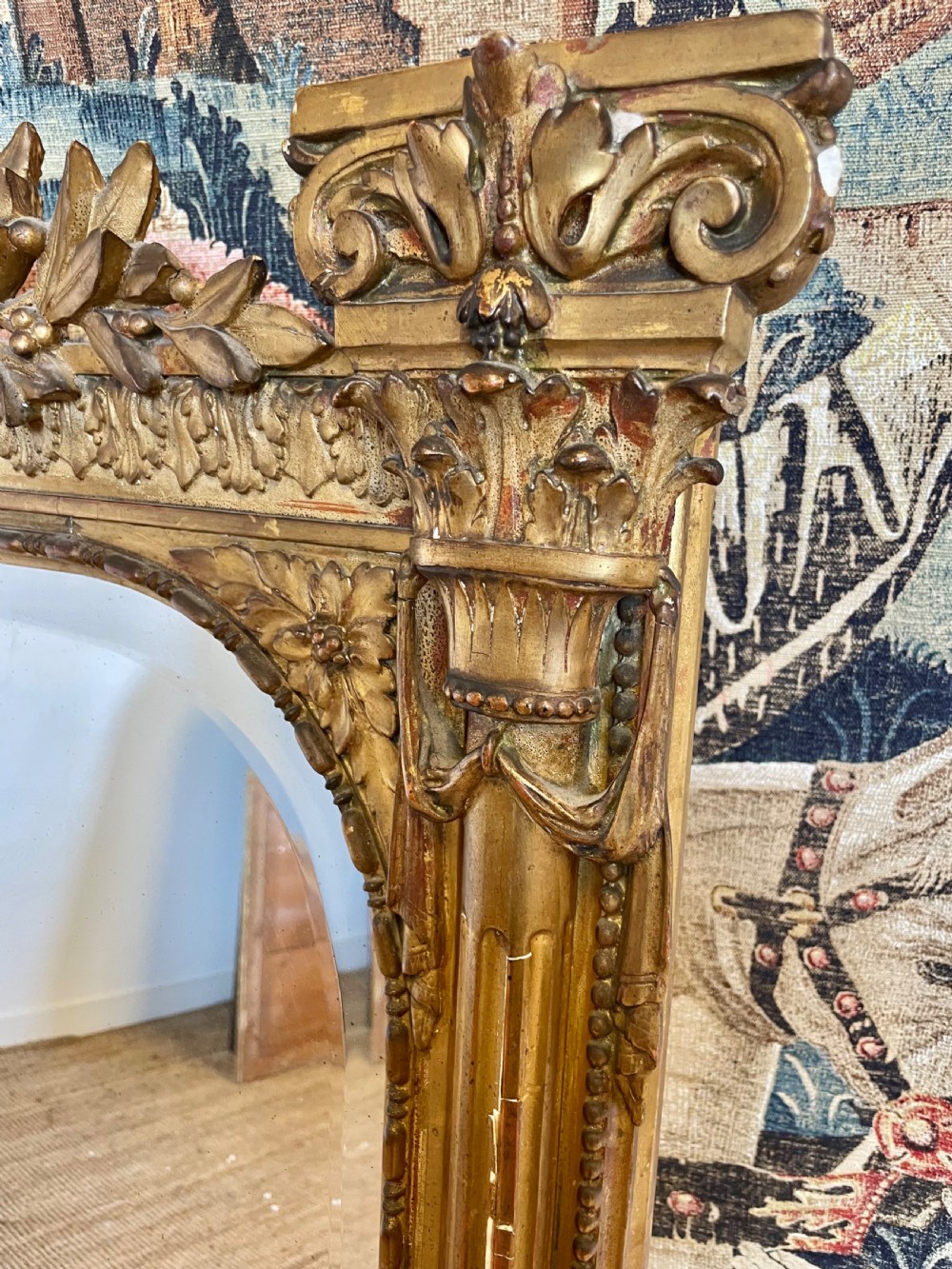Large architectural gilded over mantle  View III