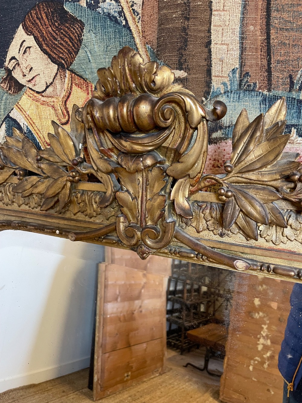 Large architectural gilded over mantle  View IV