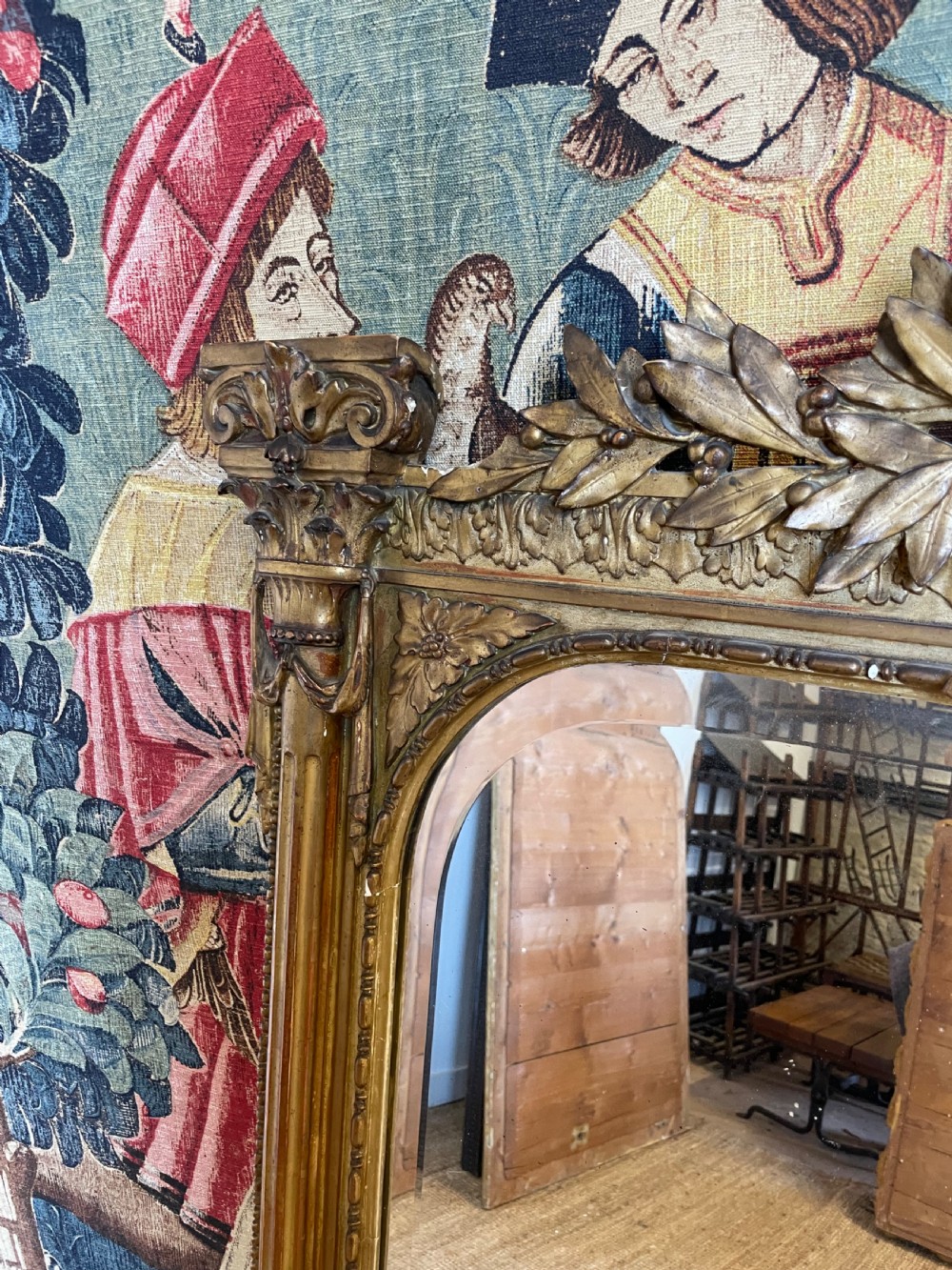 Large architectural gilded over mantle  View V