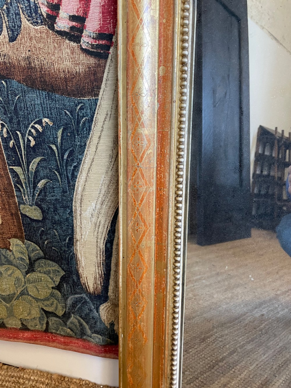 Arched top gilded over mantle mirror  View VIII