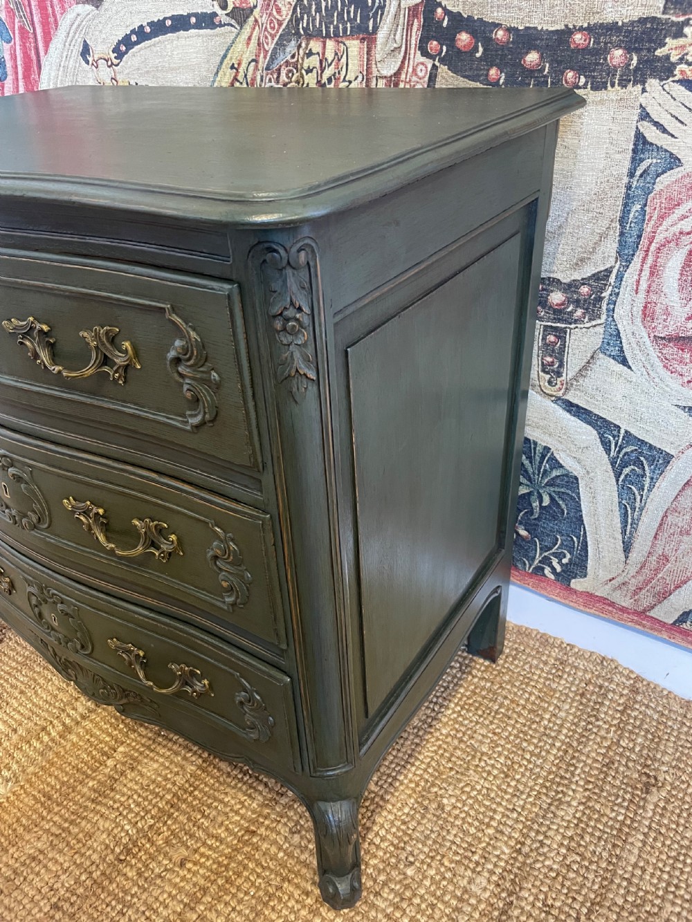 Louis XVI style painted oak chest of drawers / commode  View II