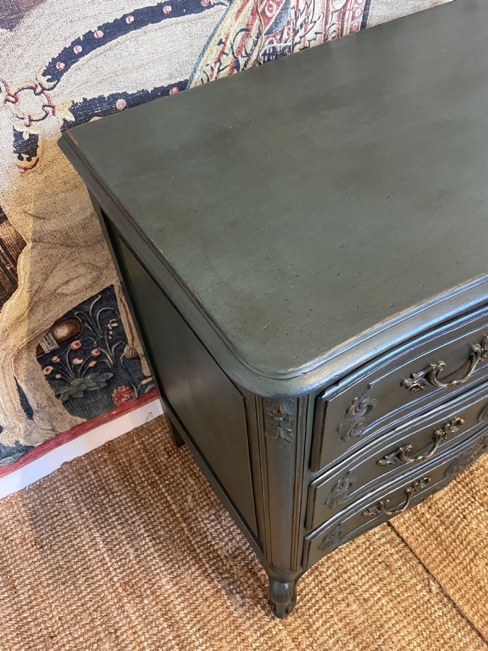 Louis XVI style painted oak chest of drawers / commode  View V