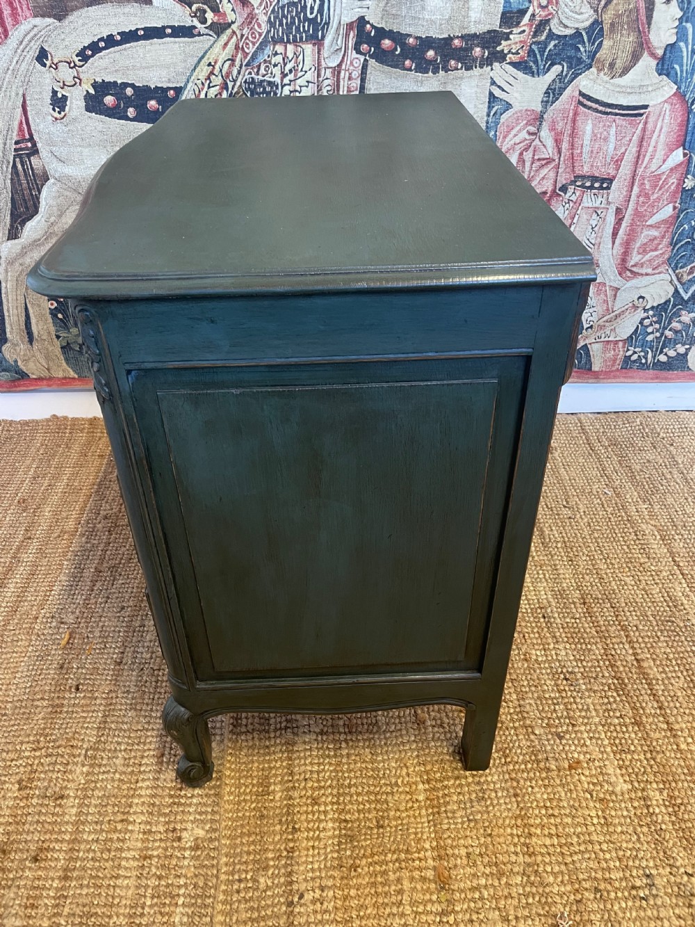 Louis XVI style painted oak chest of drawers / commode  View IX