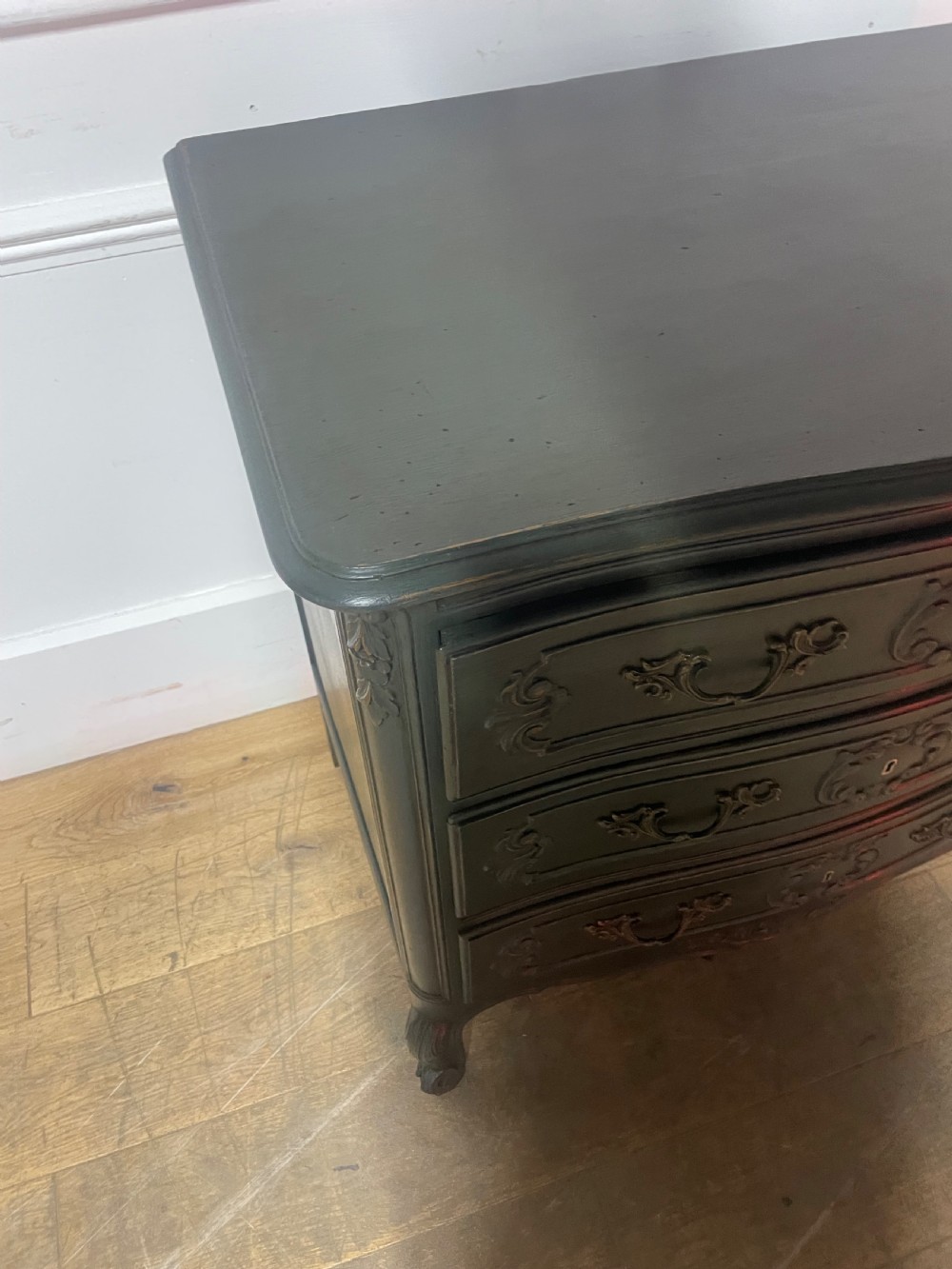 Louis XVI style painted oak chest of drawers / commode  View XVI