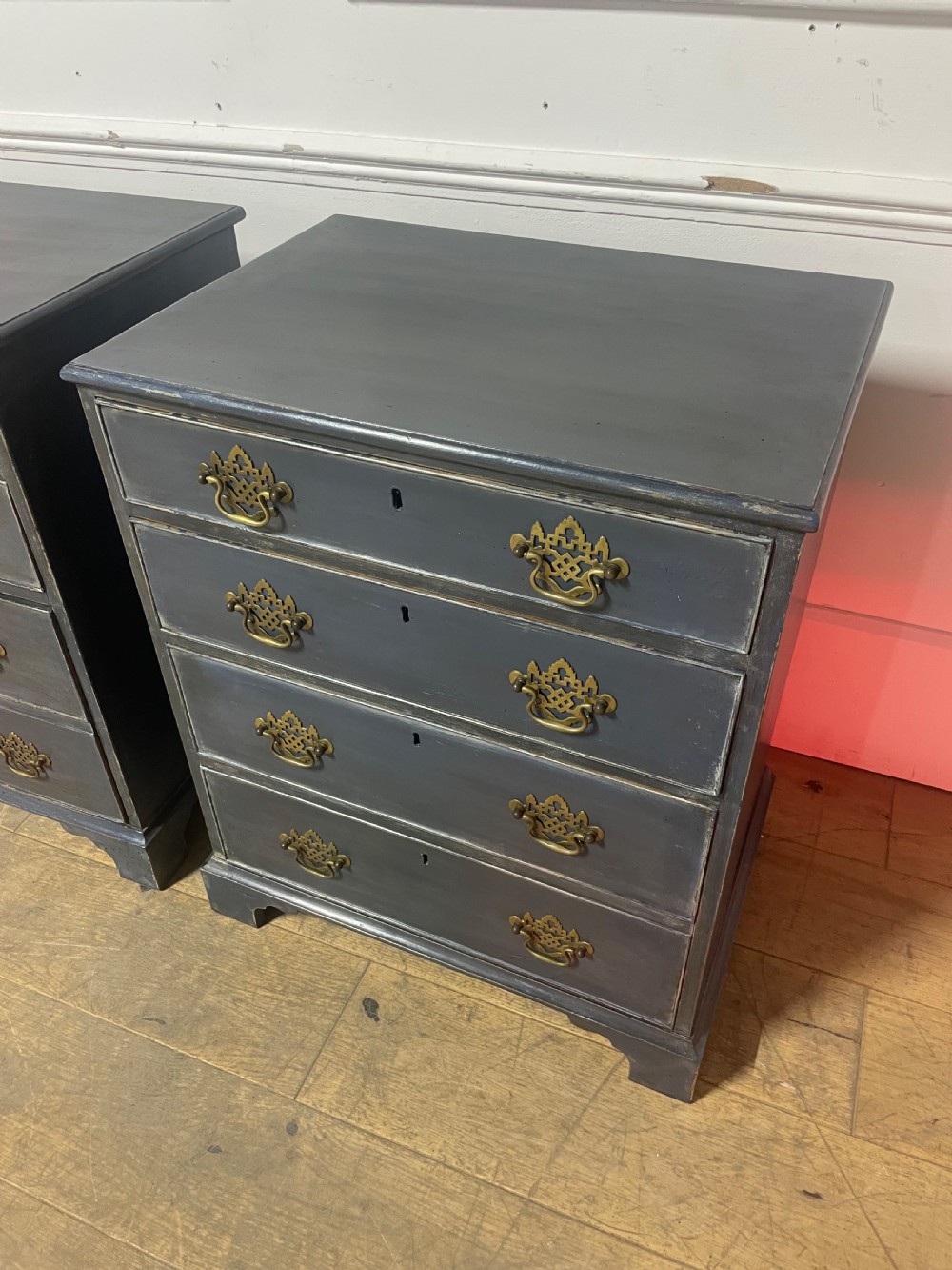 Pair of 19th bedside cabinets / lamp tables  View II