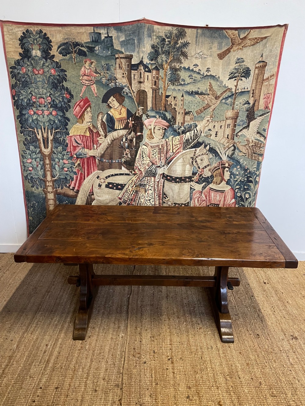 Small oak refectory table 