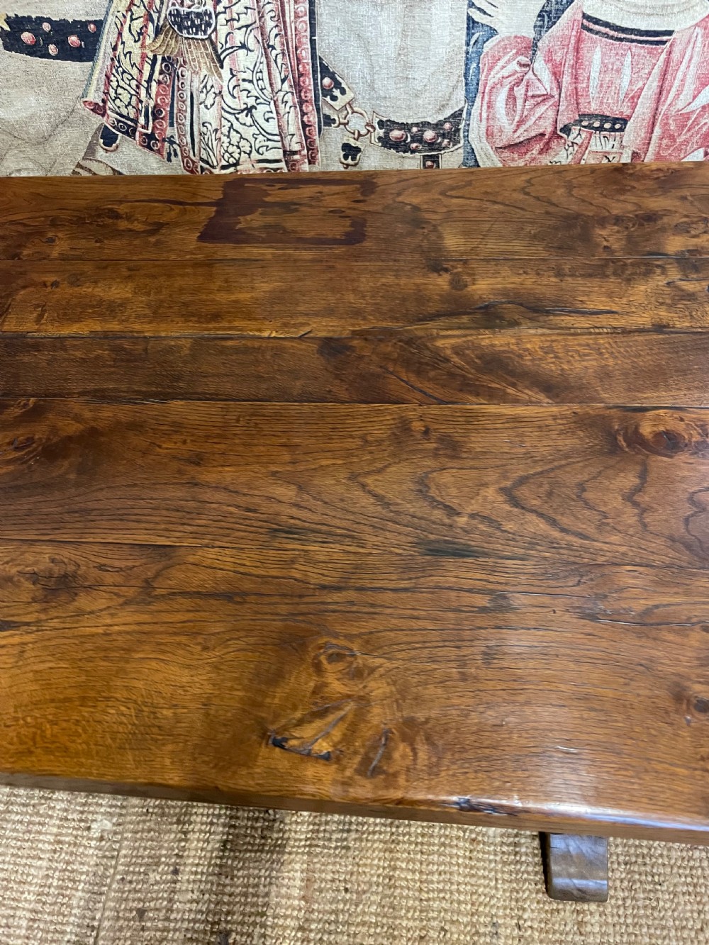 Small oak refectory table  View V