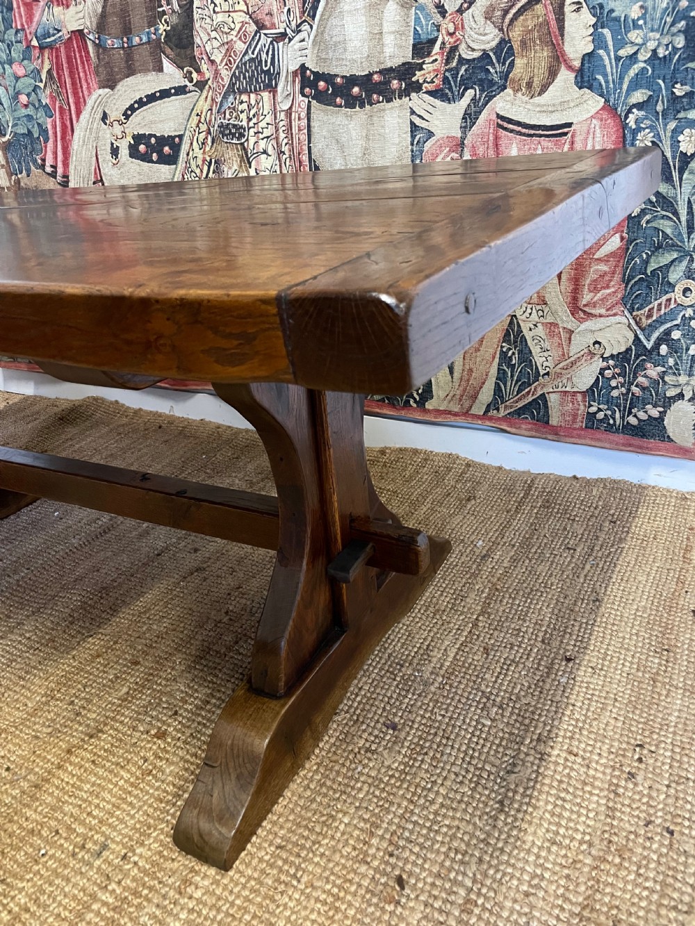 Small oak refectory table  View X