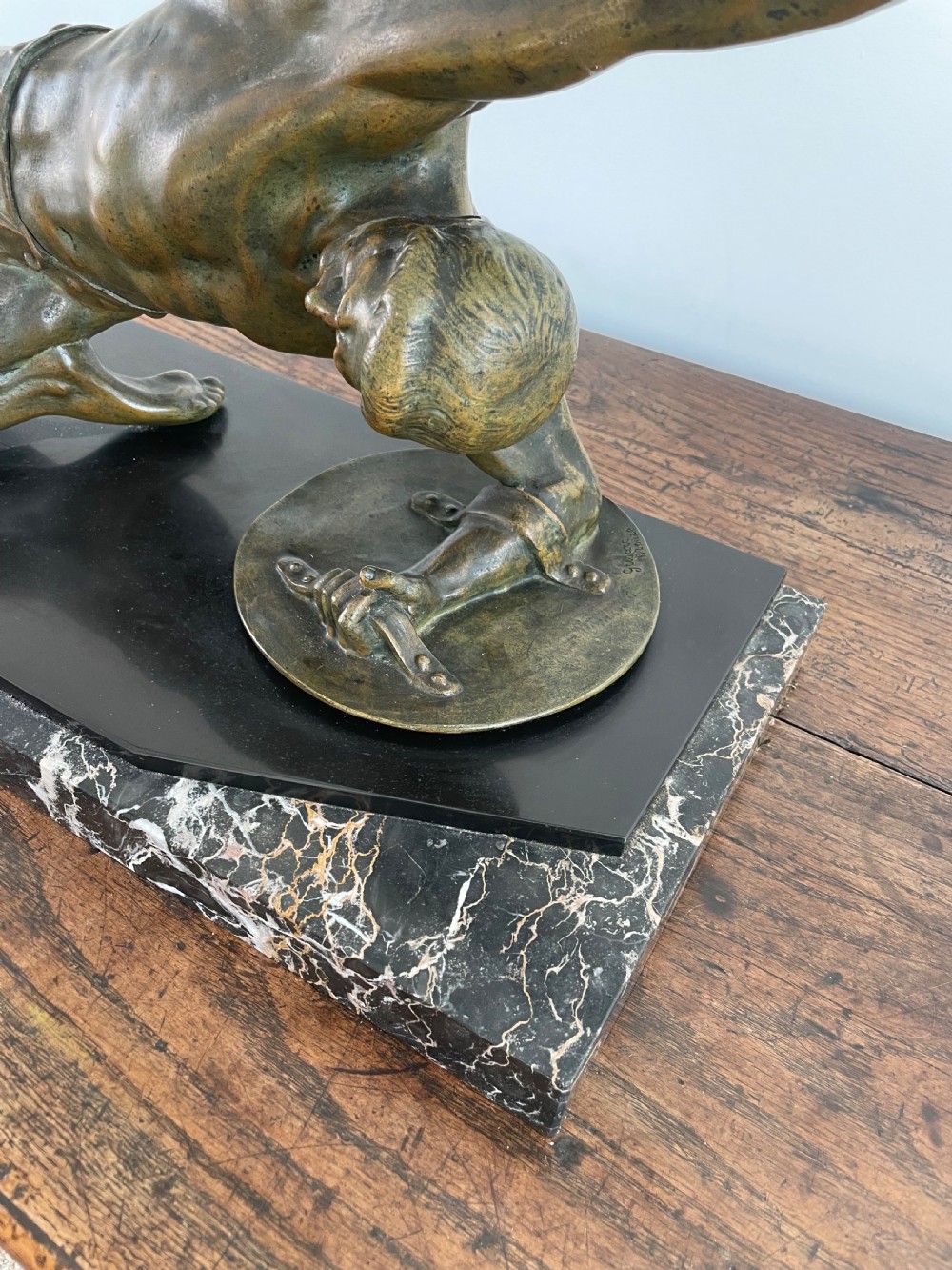 Art Deco bronze gladiator signed “ Desire Grisard “  View IV