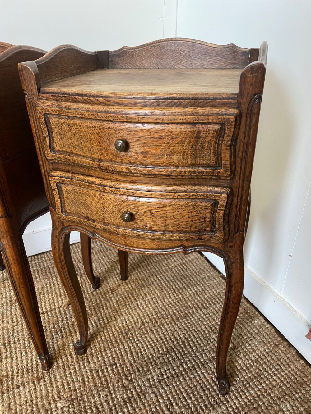 Pair of oak bedside cabinets  View II