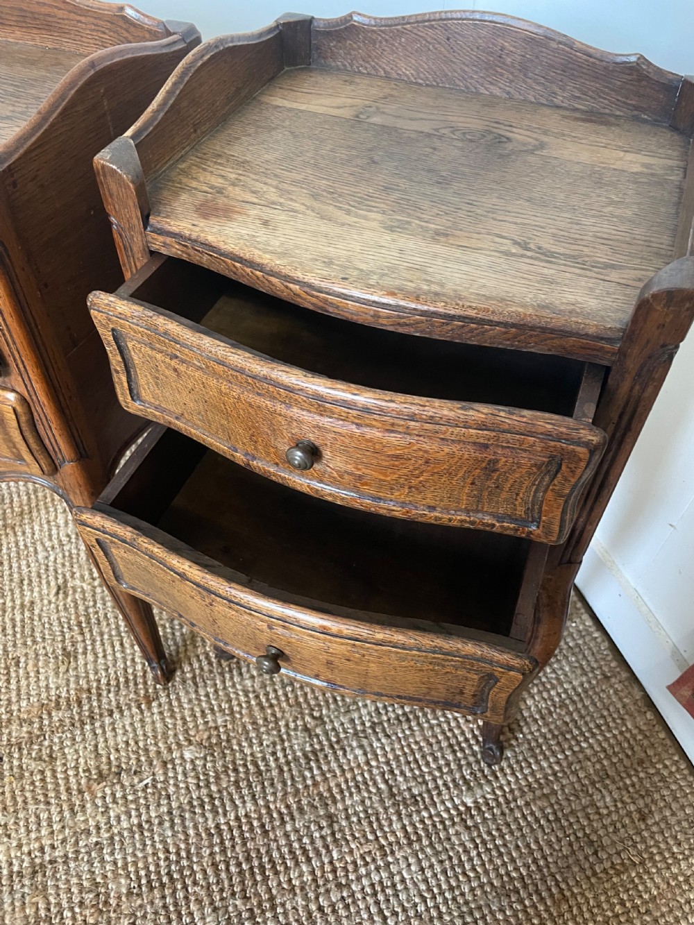 Pair of oak bedside cabinets  View V