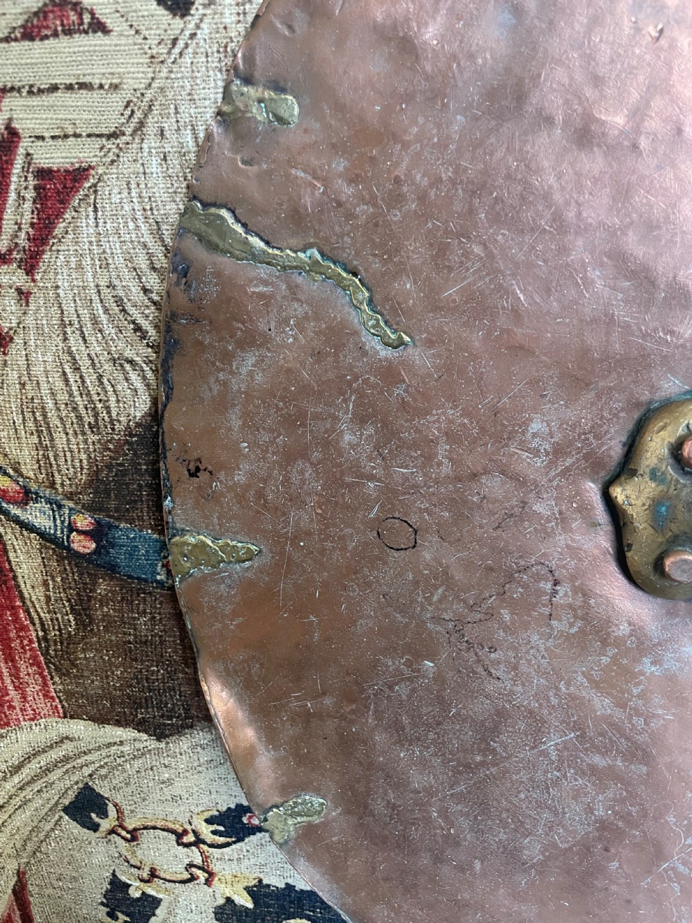 Large decorative copper lid  View III