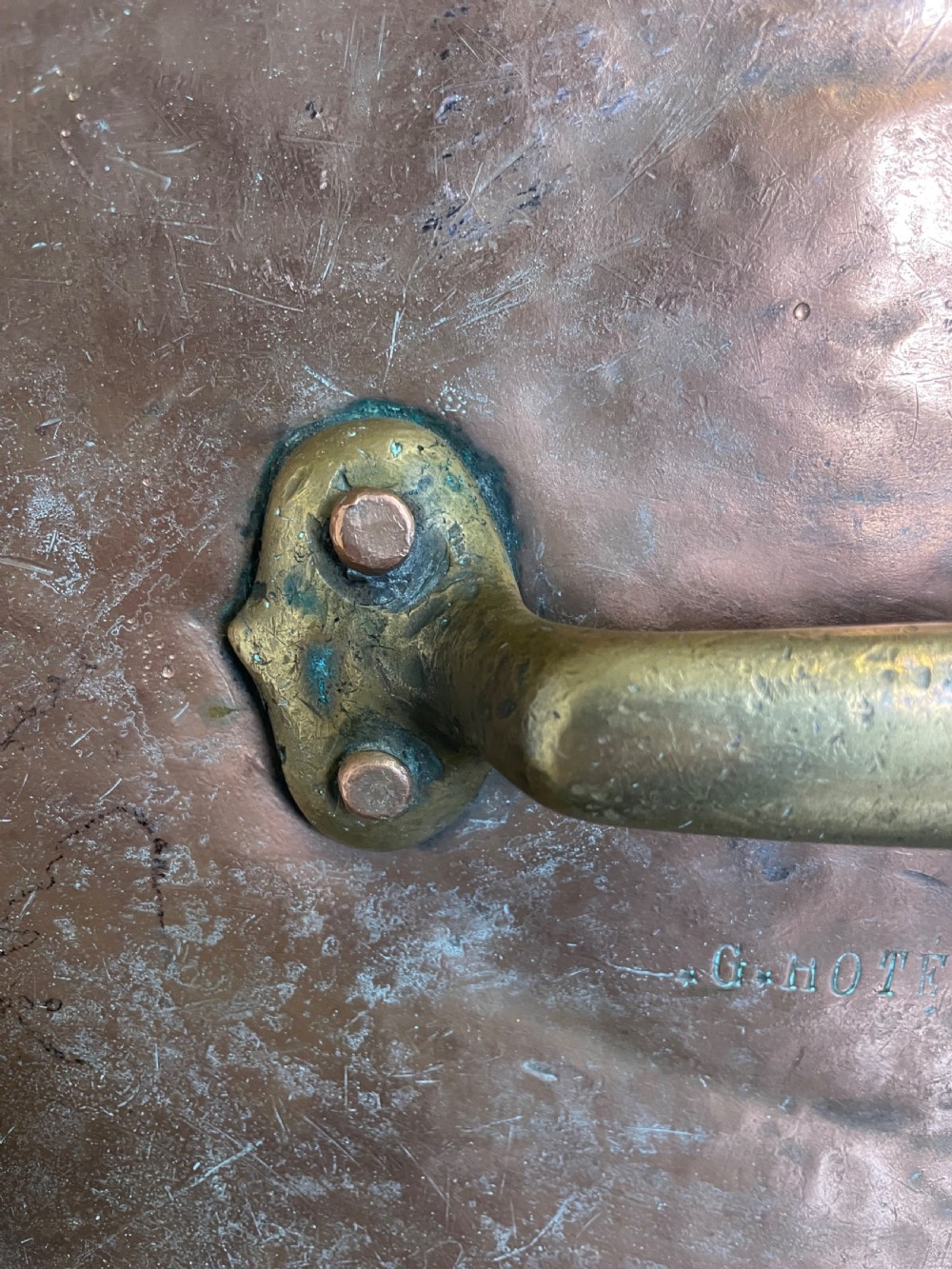 Large decorative copper lid  View IV