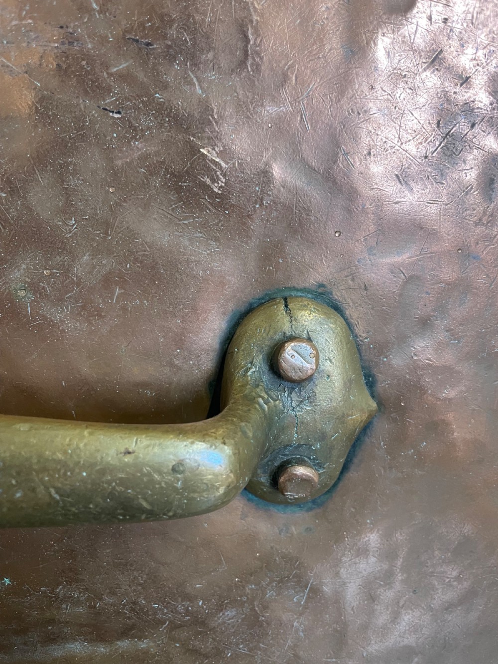 Large decorative copper lid  View V