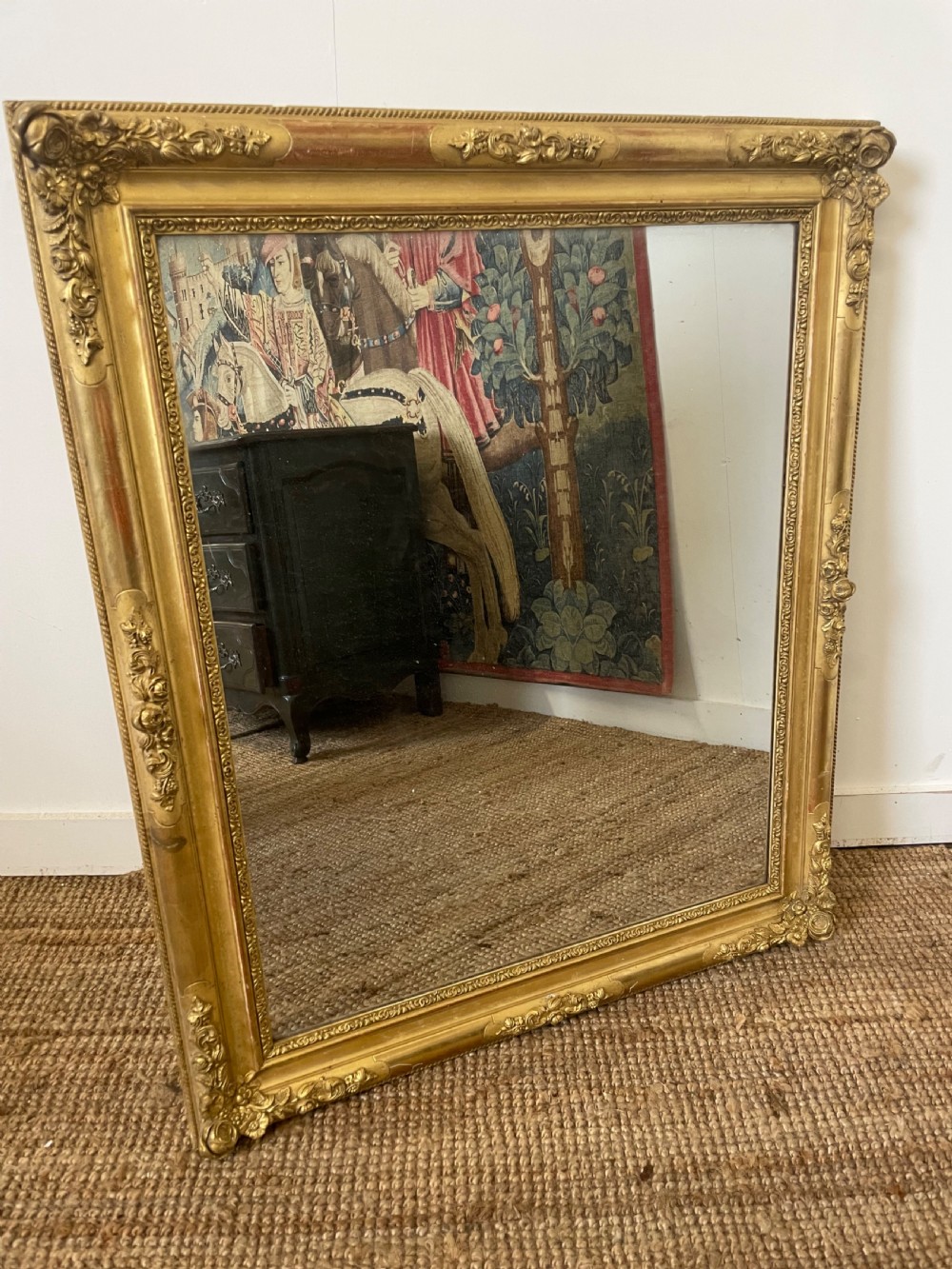 Pretty 19th century gilt mirror 