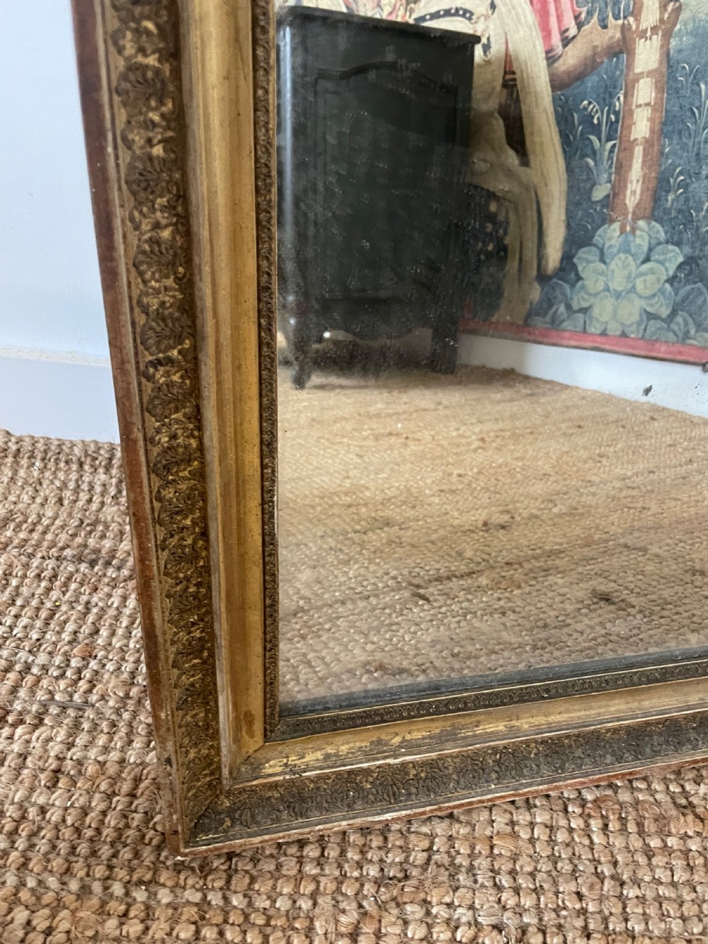 Small 19th century gilt mirror  View V
