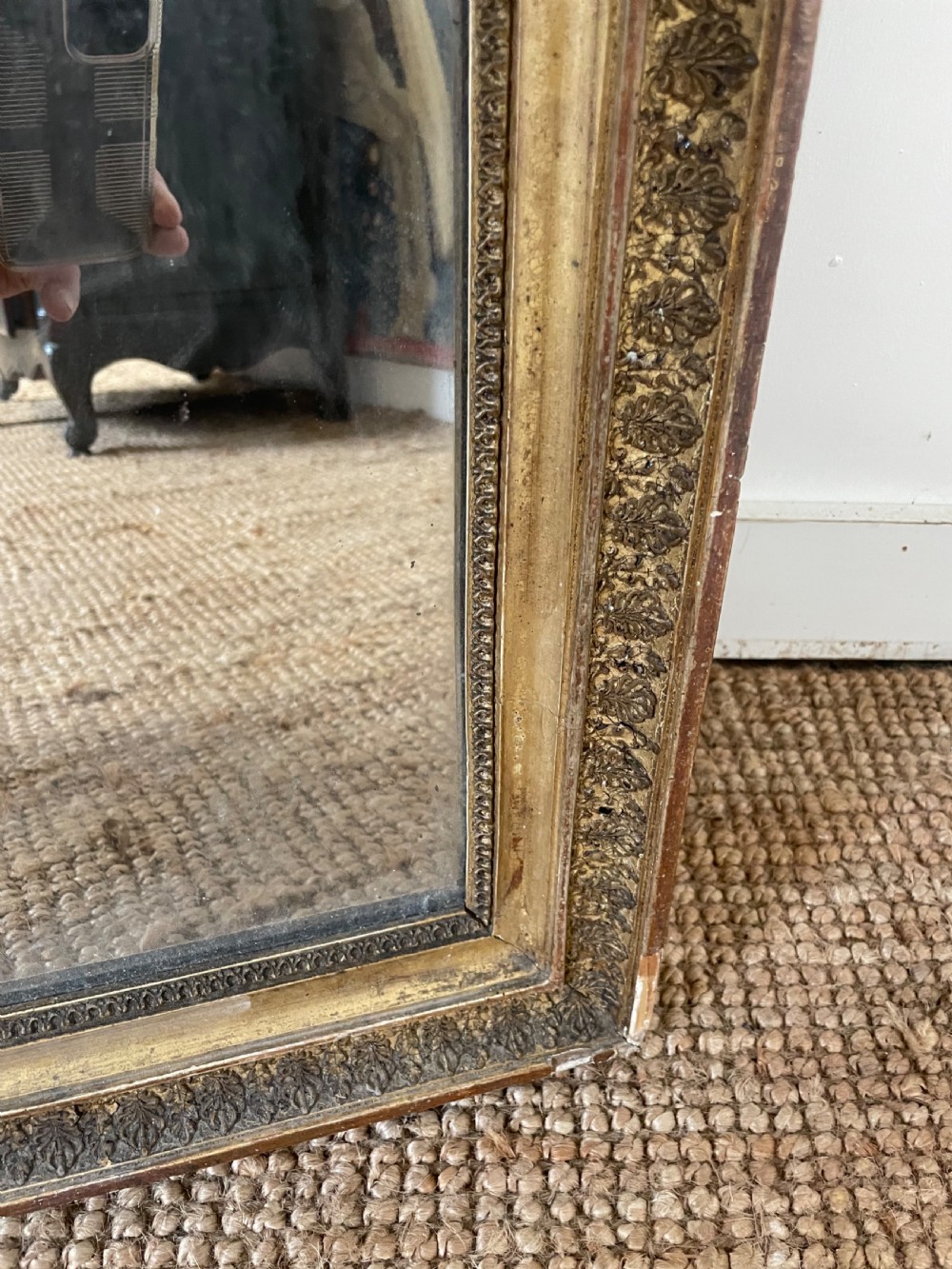 Small 19th century gilt mirror  View VI
