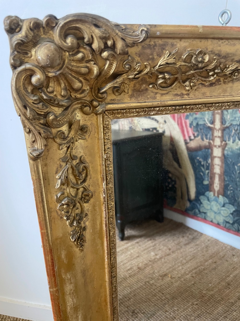 19th century gilded overmantle / gilt mirror  View II