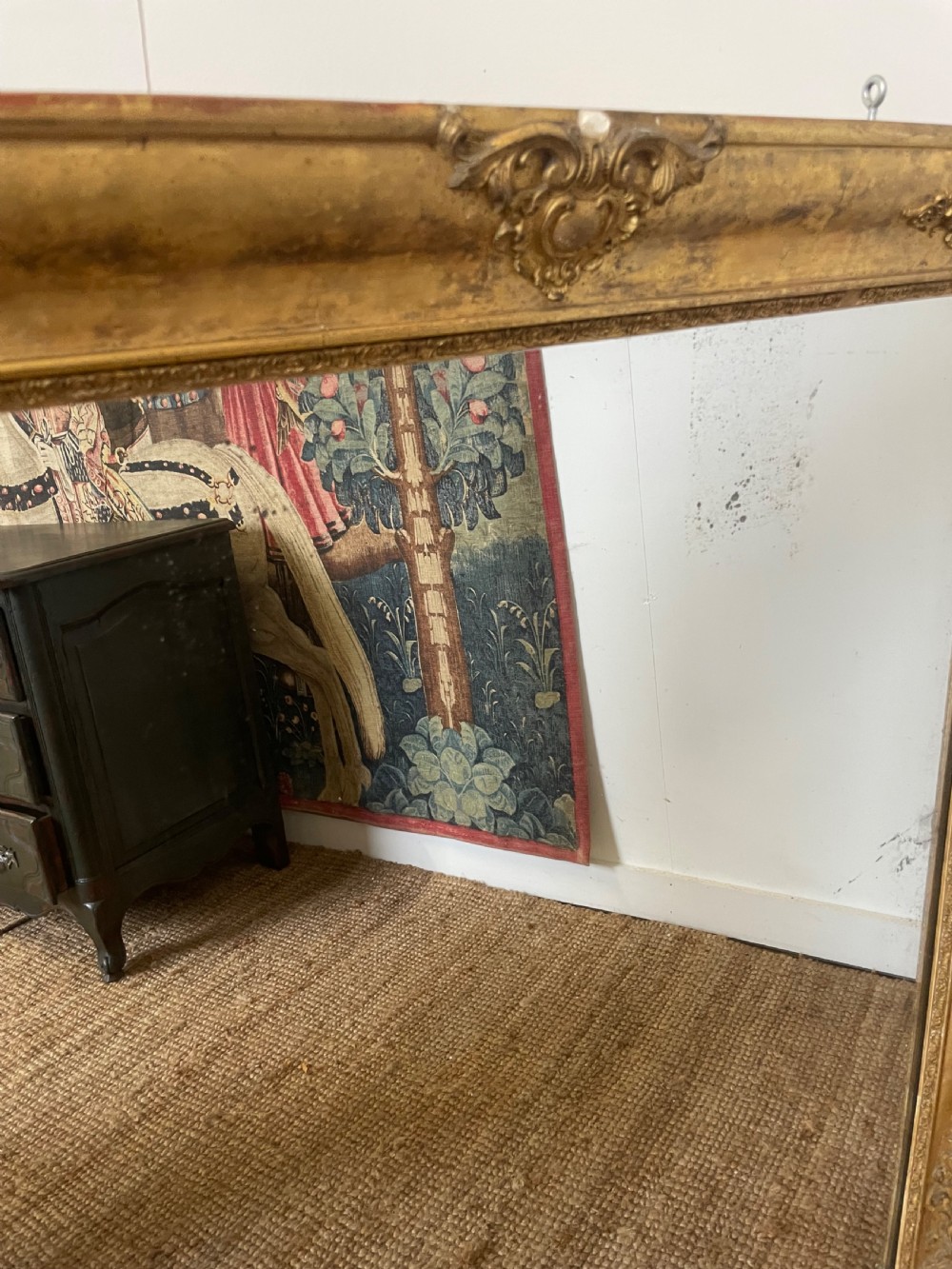 19th century gilded overmantle / gilt mirror  View III