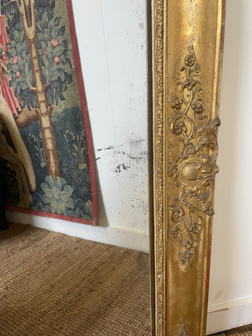 19th century gilded overmantle / gilt mirror  View VI
