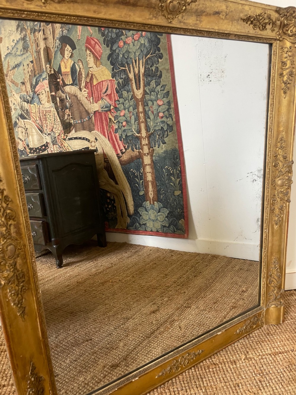 19th century gilded overmantle / gilt mirror  View IX