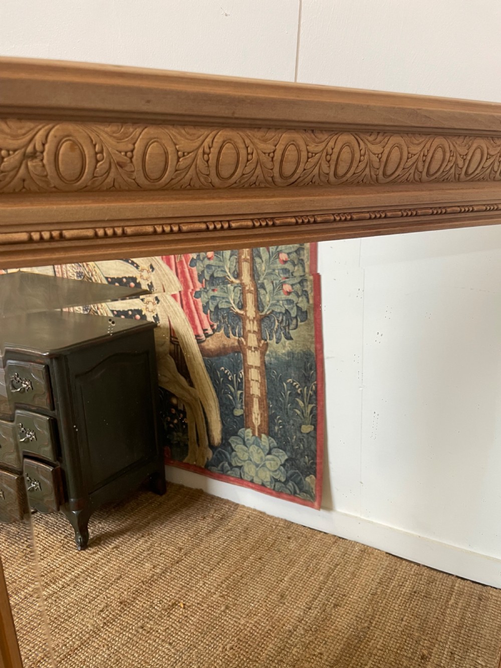 Scrubbed walnut mirror  View III