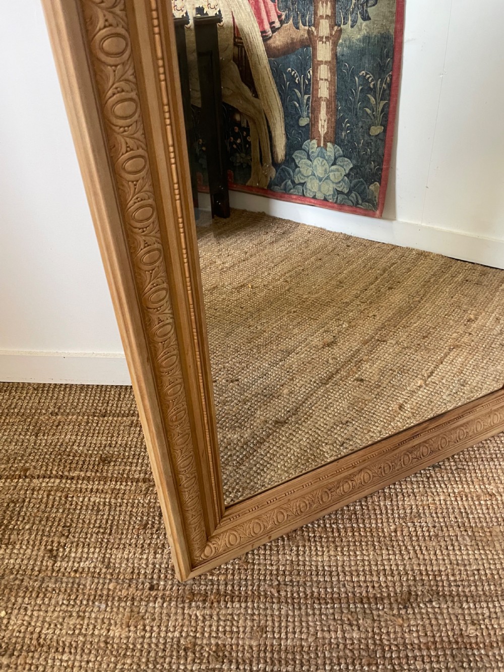 Scrubbed walnut mirror  View V