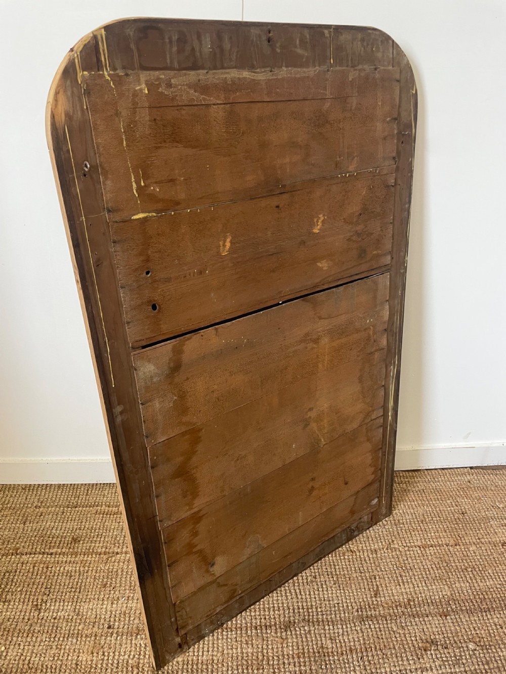 19th century scrubbed oak mirror  View VIII