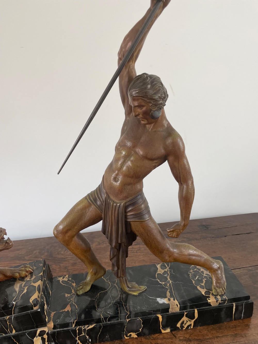 Art Deco sculpture “The Hunter “by D Chiparus  View III