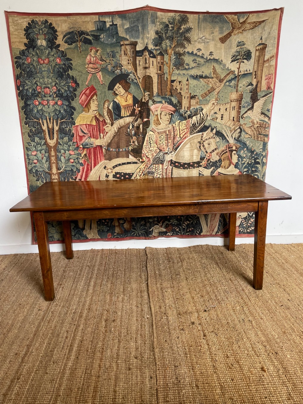 Small antique oak farmhouse table 2m 